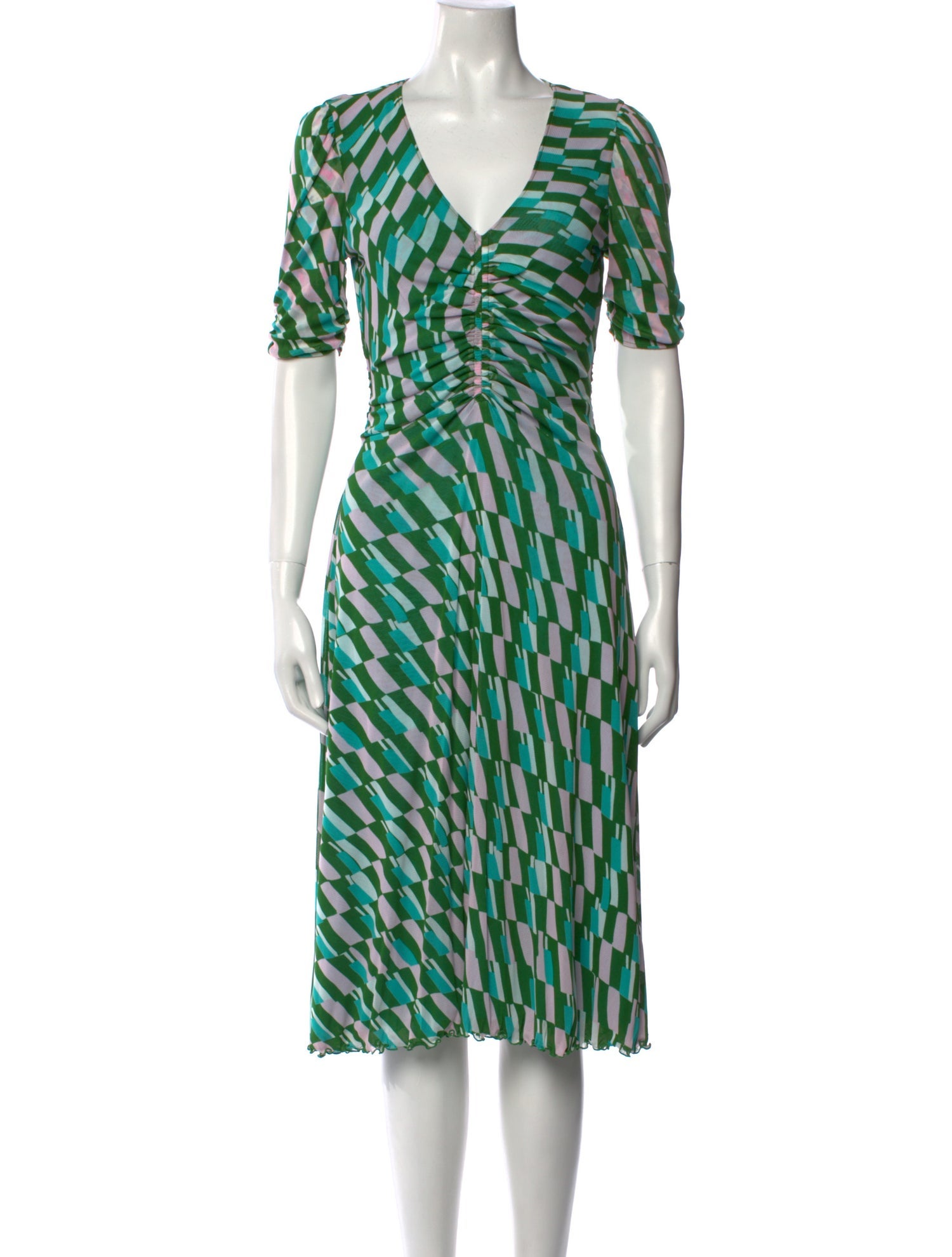 Diane von Furstenberg Printed Midi Length Dress