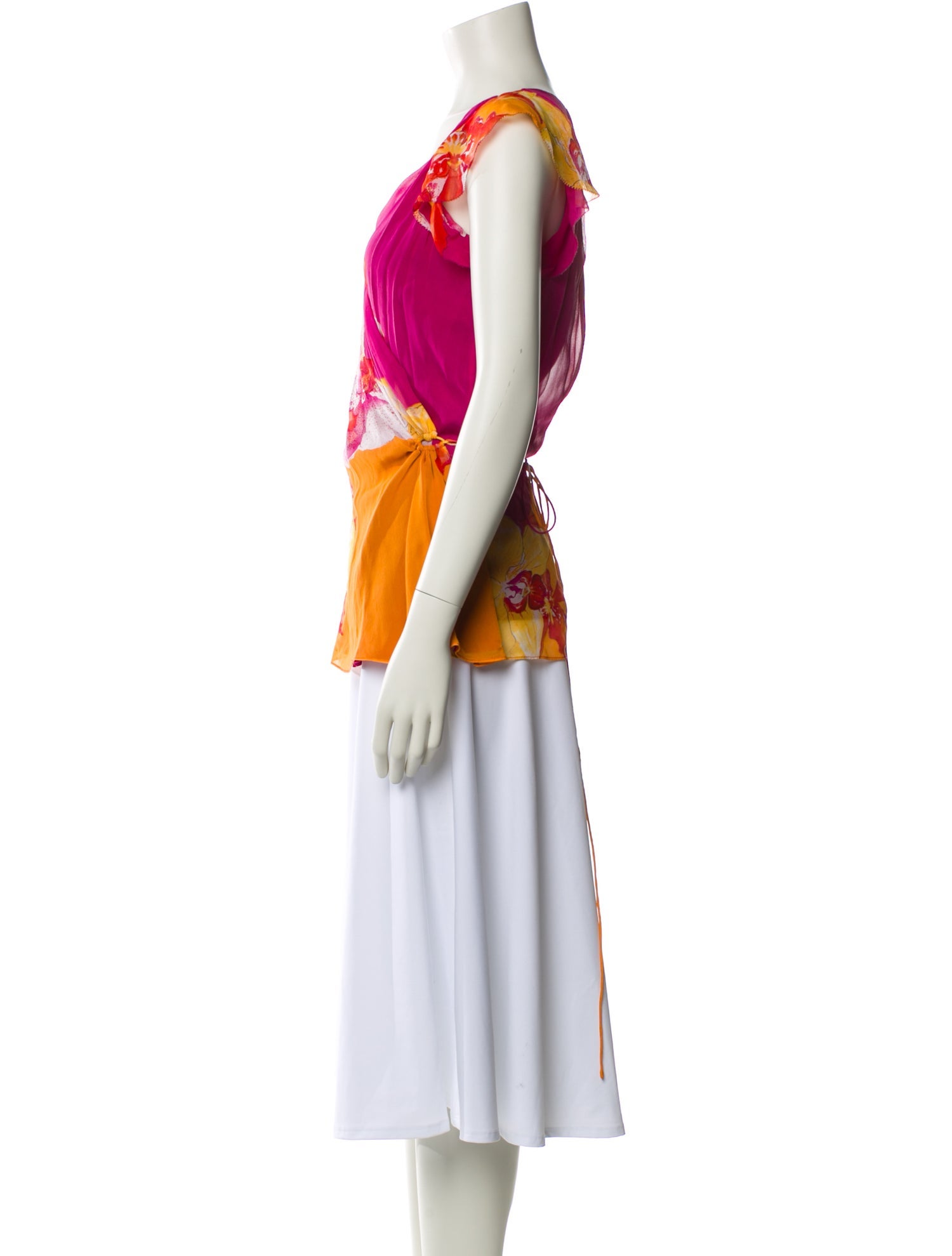 Diane von Furstenberg Silk Floral Print Blouse