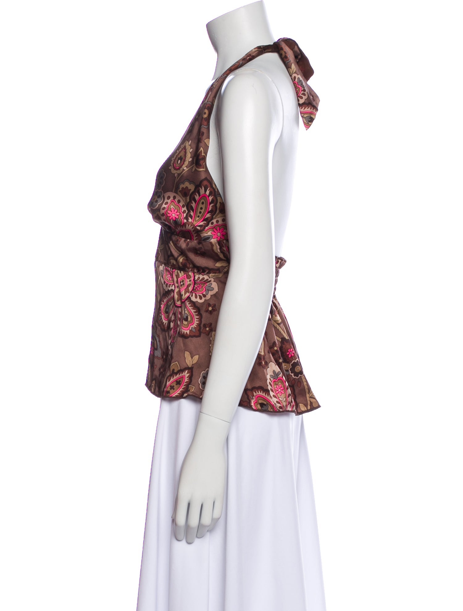 Diane von Furstenberg Silk Floral Print Top