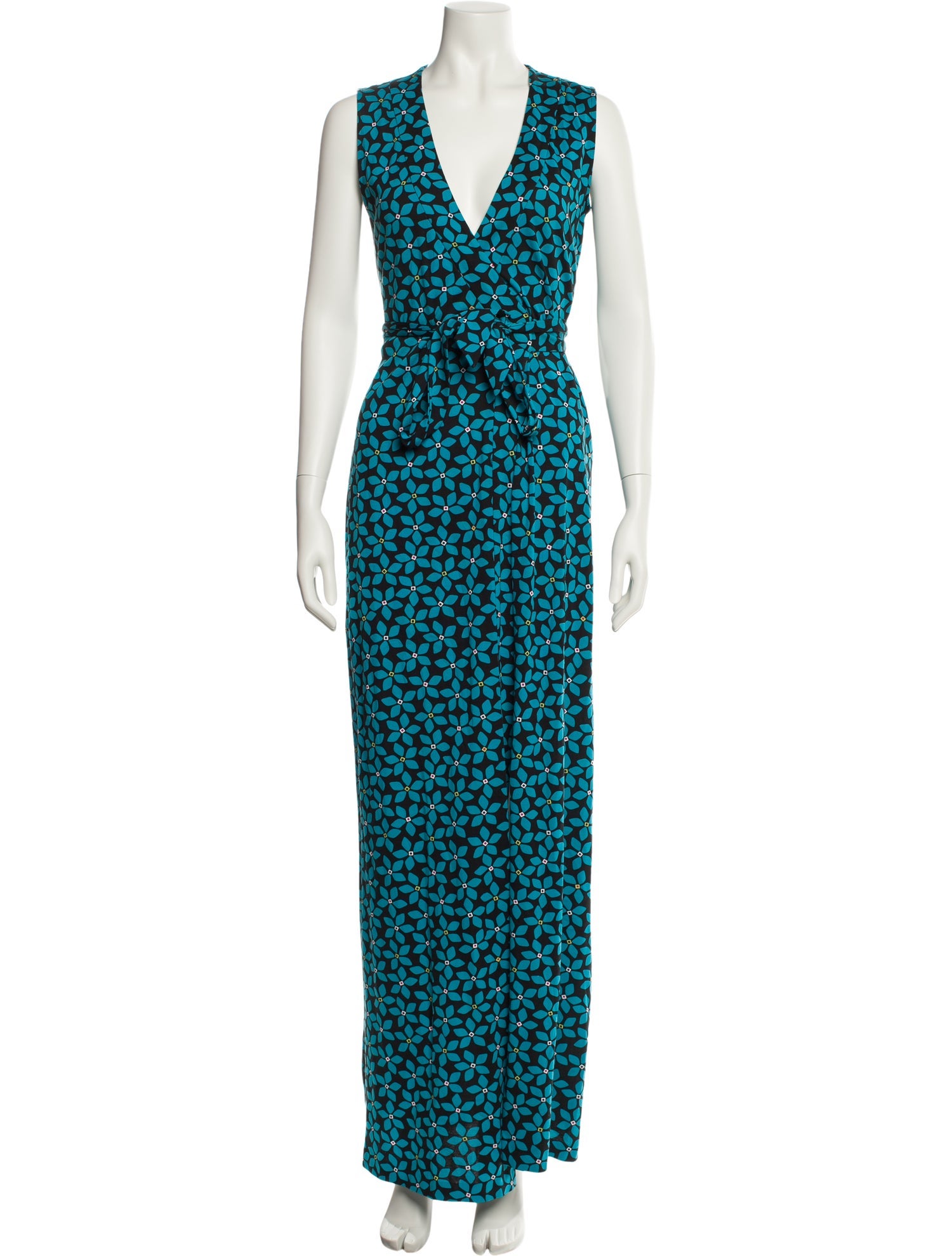 Diane von Furstenberg Floral Print Long Dress