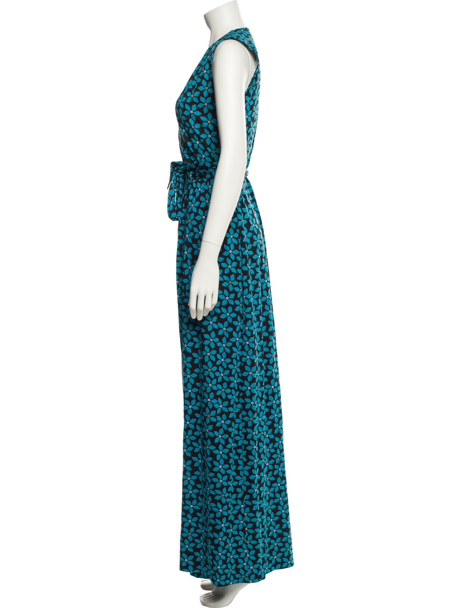 Diane von Furstenberg Floral Print Long Dress