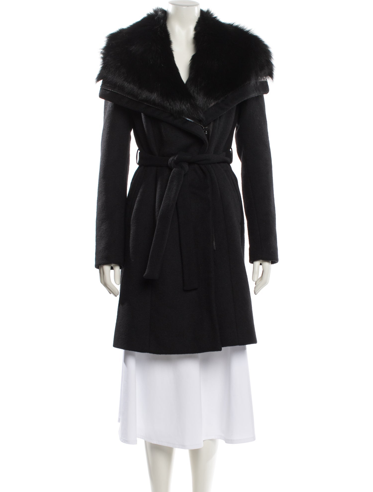 Diane von Furstenberg Wool Faux Fur Coat