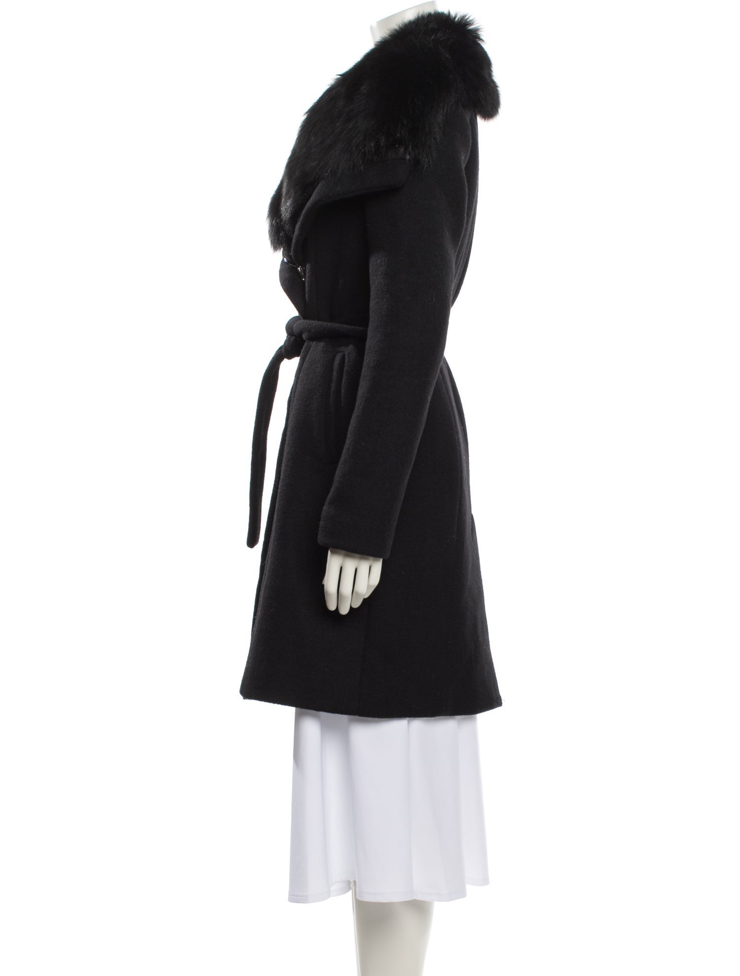 Diane von Furstenberg Wool Faux Fur Coat