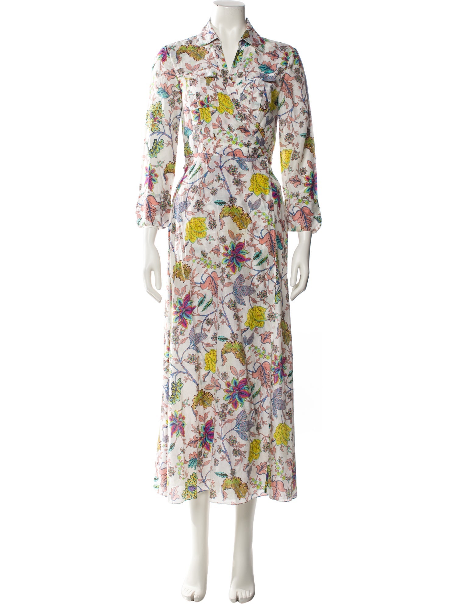 Diane von Furstenberg Floral Print Long Dress