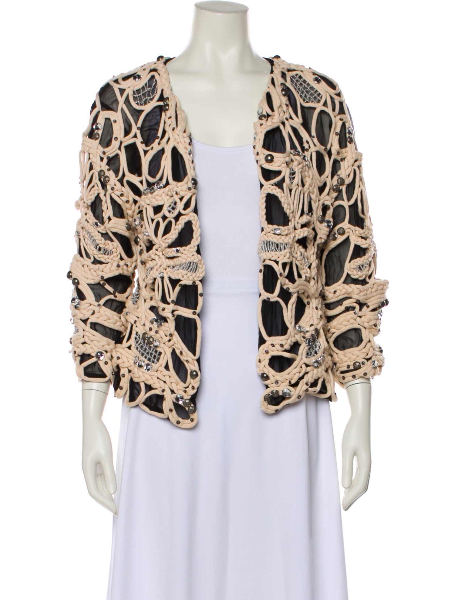 Diane von Furstenberg Wool Printed Evening Jacket