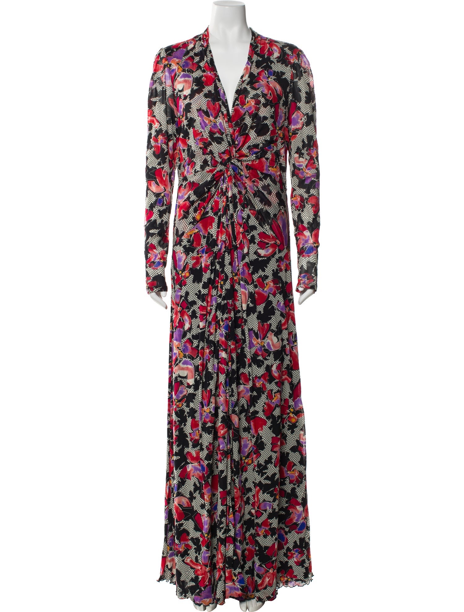 Diane von Furstenberg Floral Print Long Dress