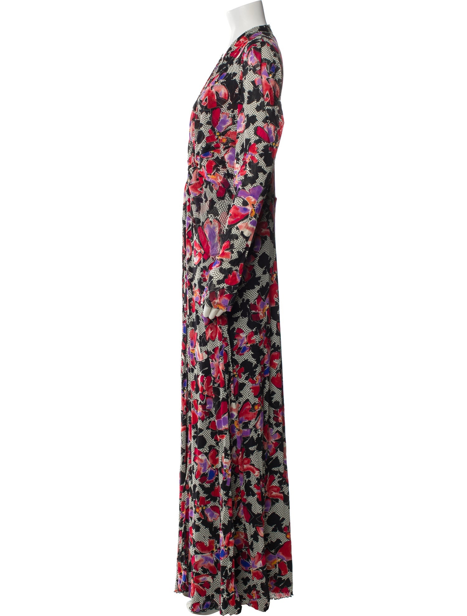 Diane von Furstenberg Floral Print Long Dress