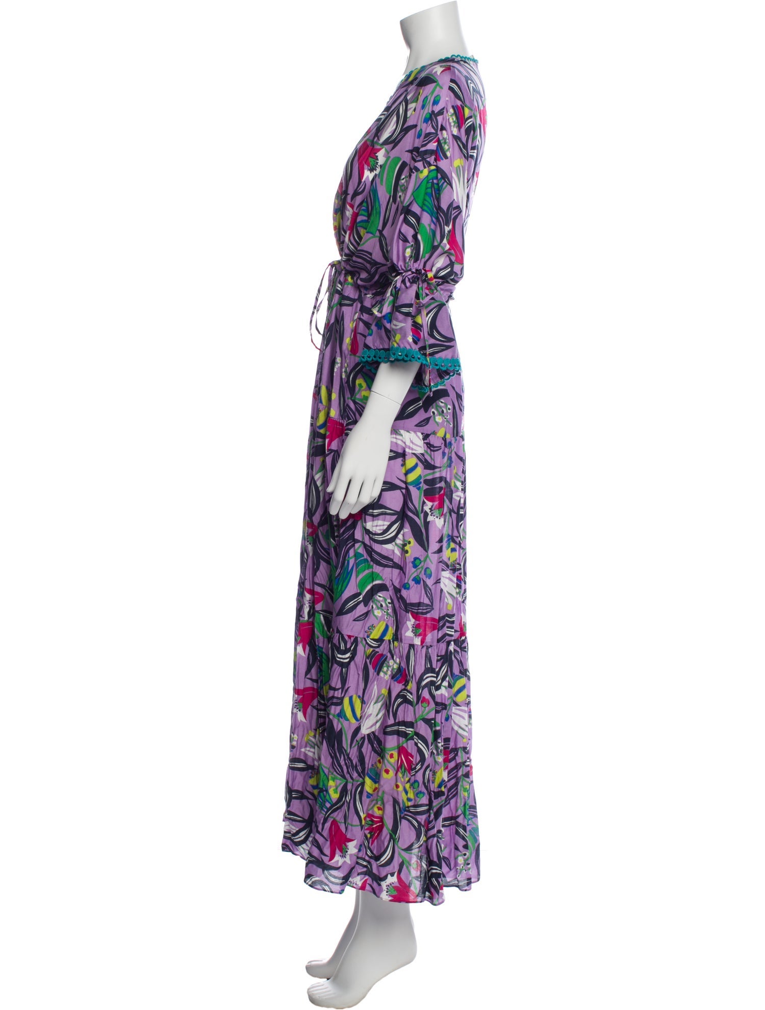Diane von Furstenberg Floral Print Long Dress