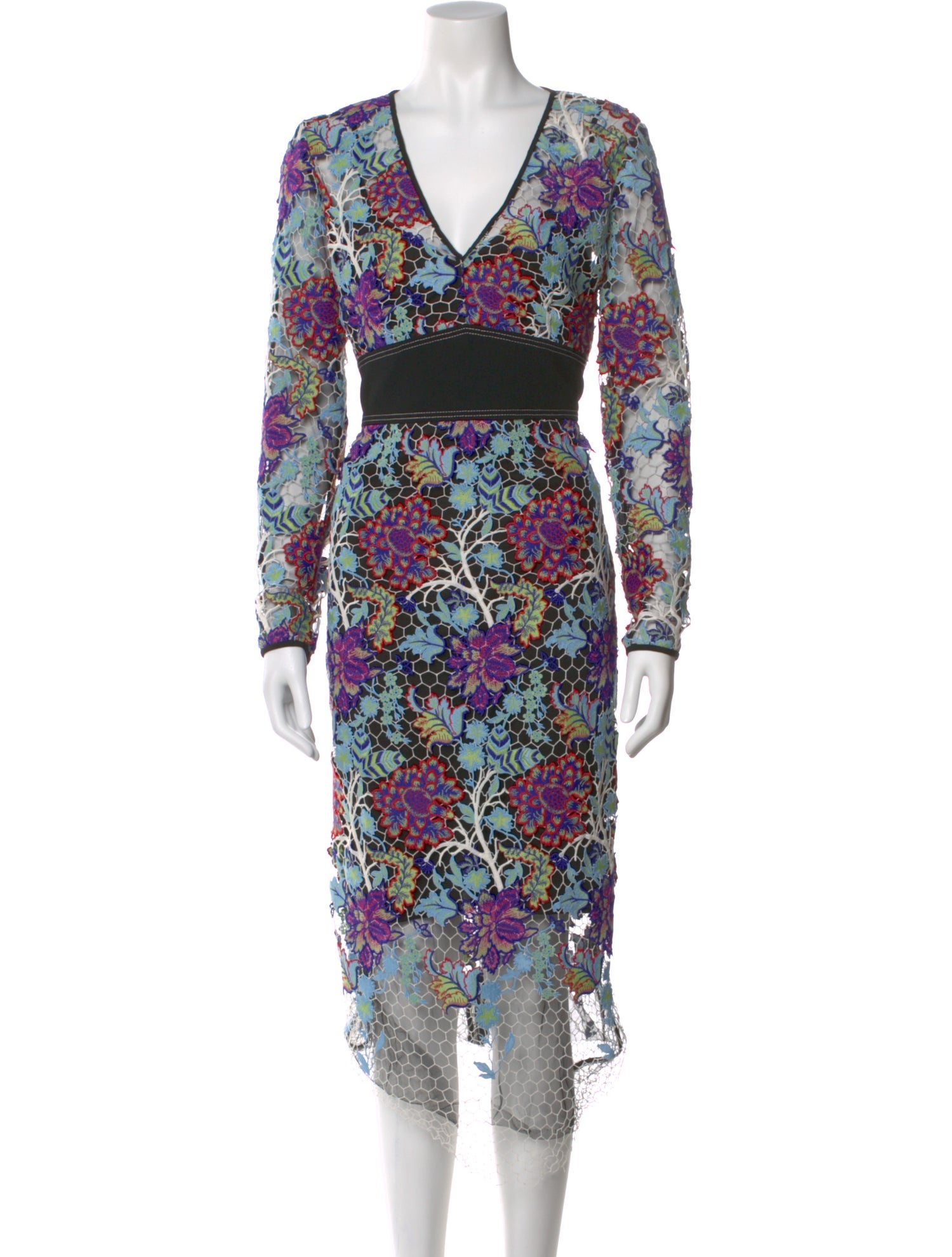 Diane von Furstenberg Floral Print Long Dress
