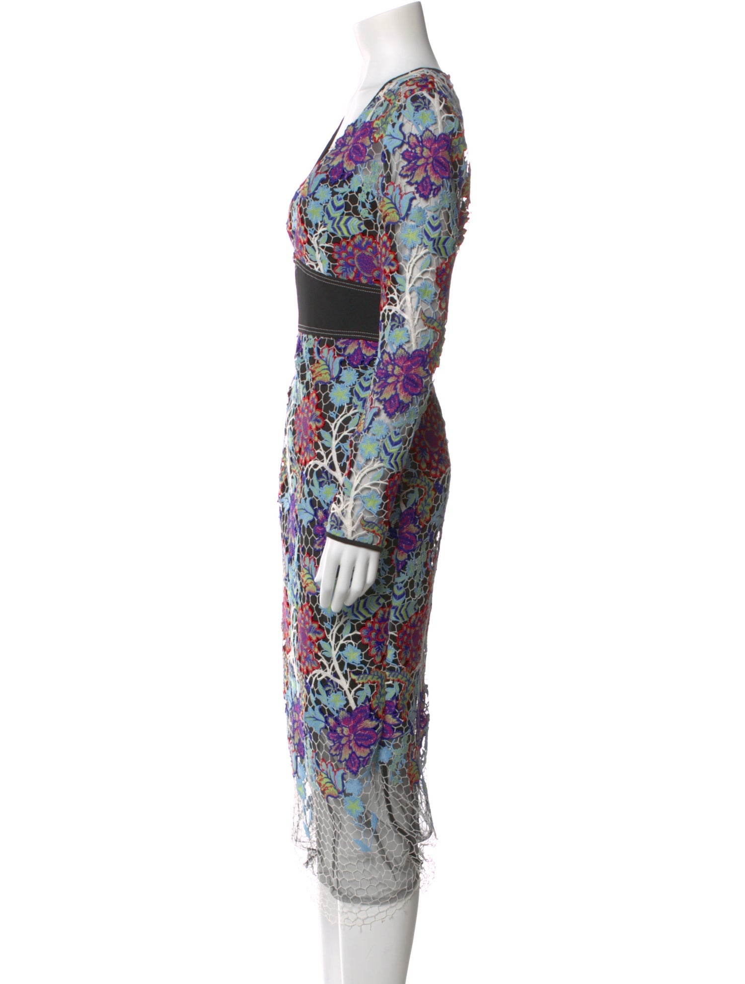 Diane von Furstenberg Floral Print Long Dress