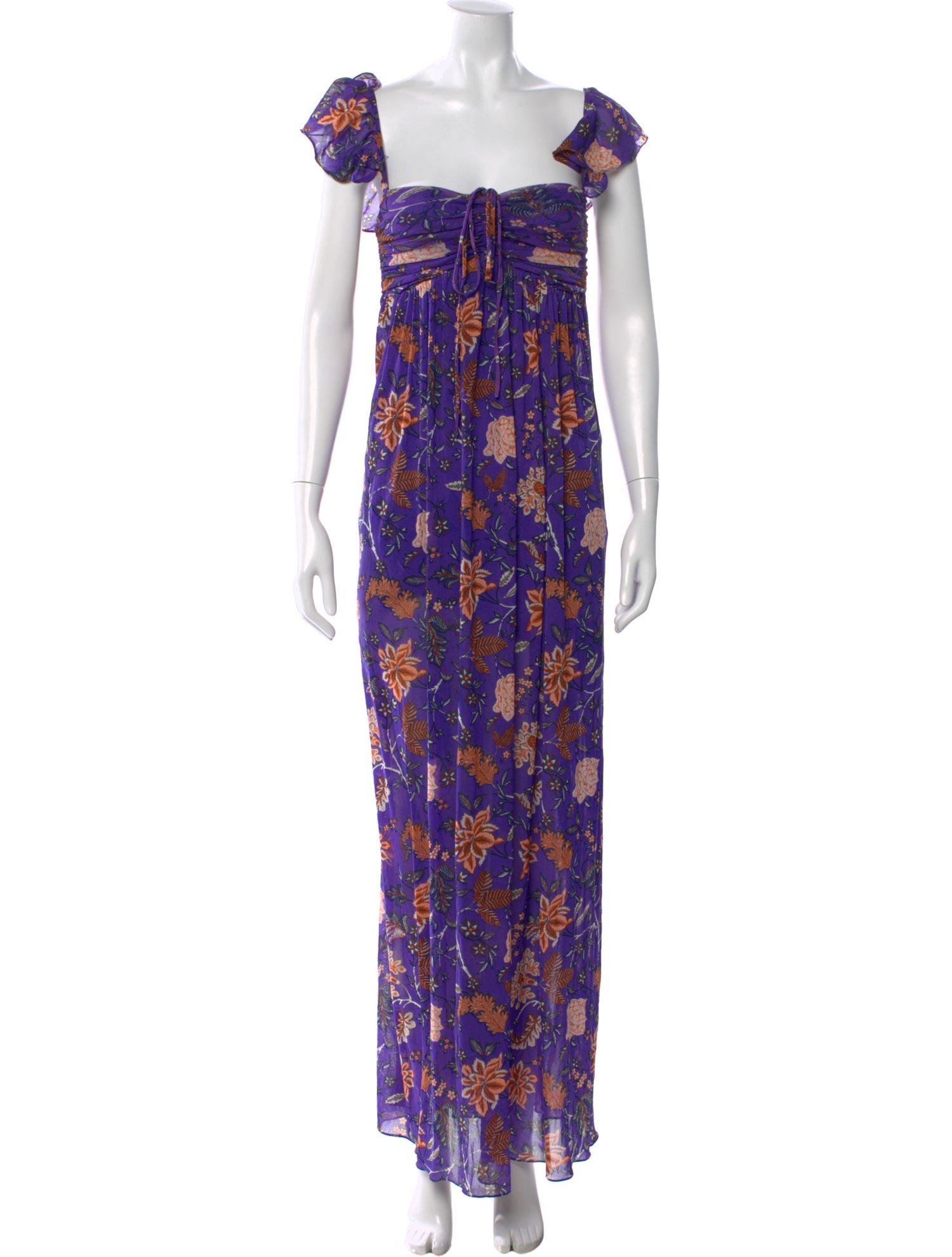 Diane von Furstenberg Floral Print Long Dress