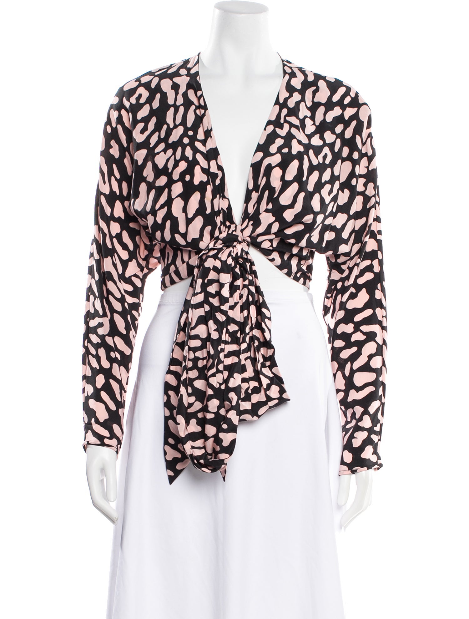 Diane von Furstenberg Silk Animal Print Top