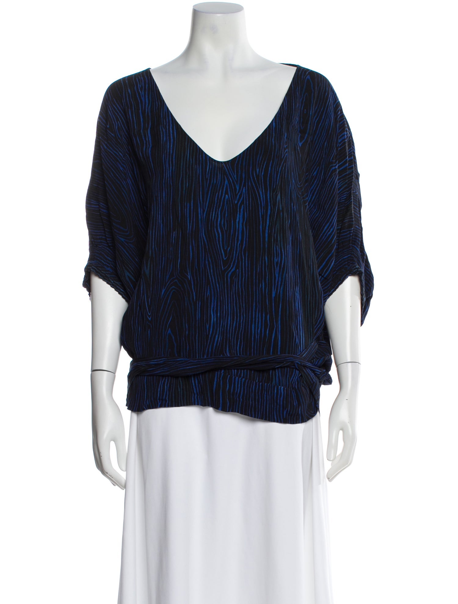 Diane von Furstenberg Printed V-Neck Top