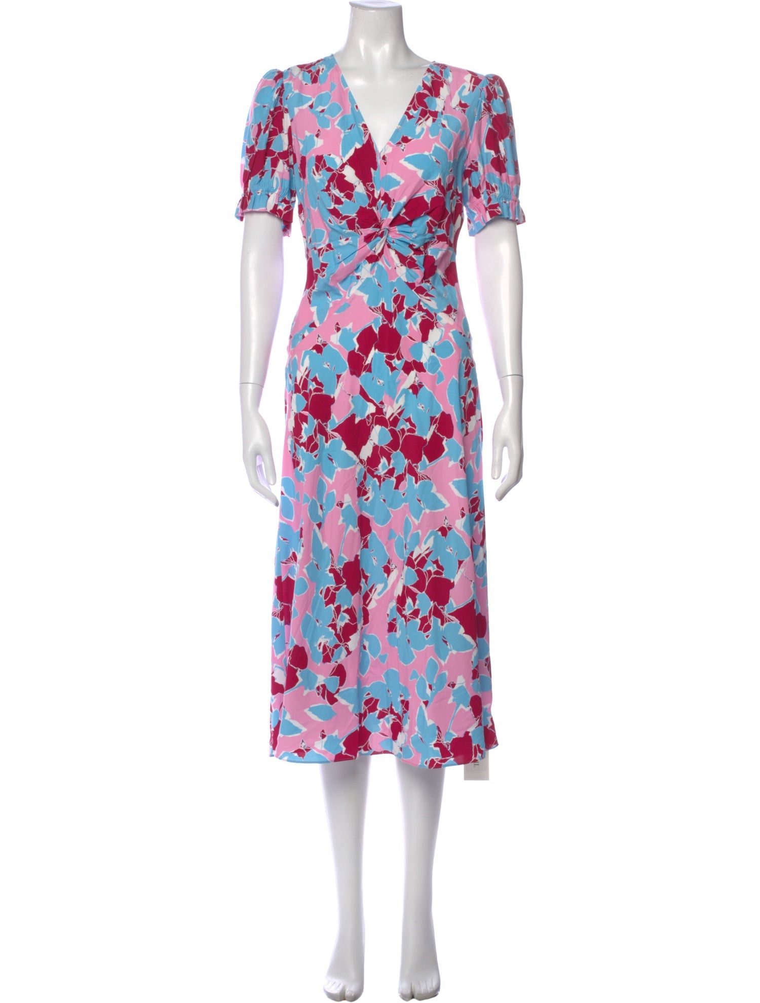 Diane von Furstenberg Floral Print Midi Length Dress