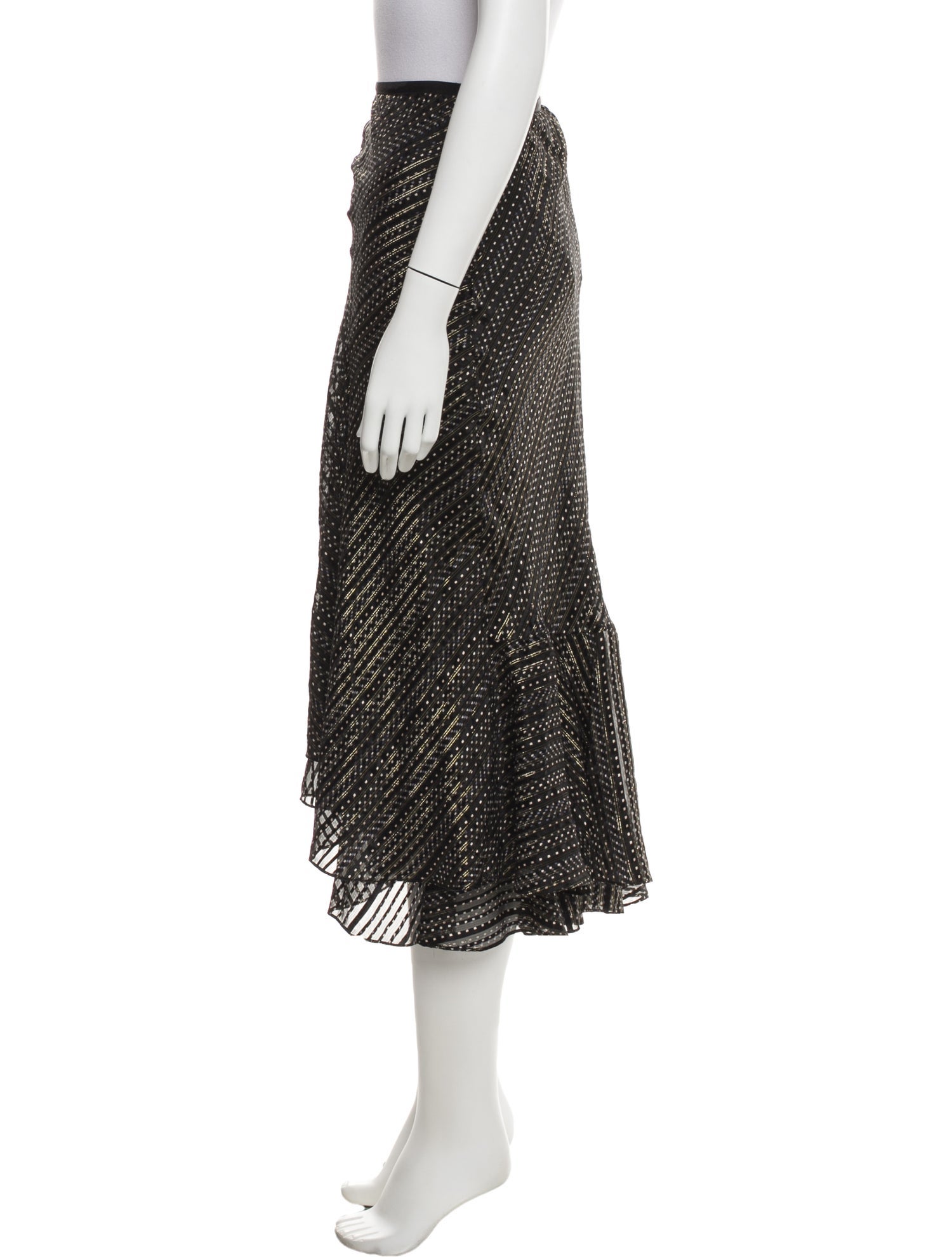 Diane von Furstenberg Printed Midi Length Skirt