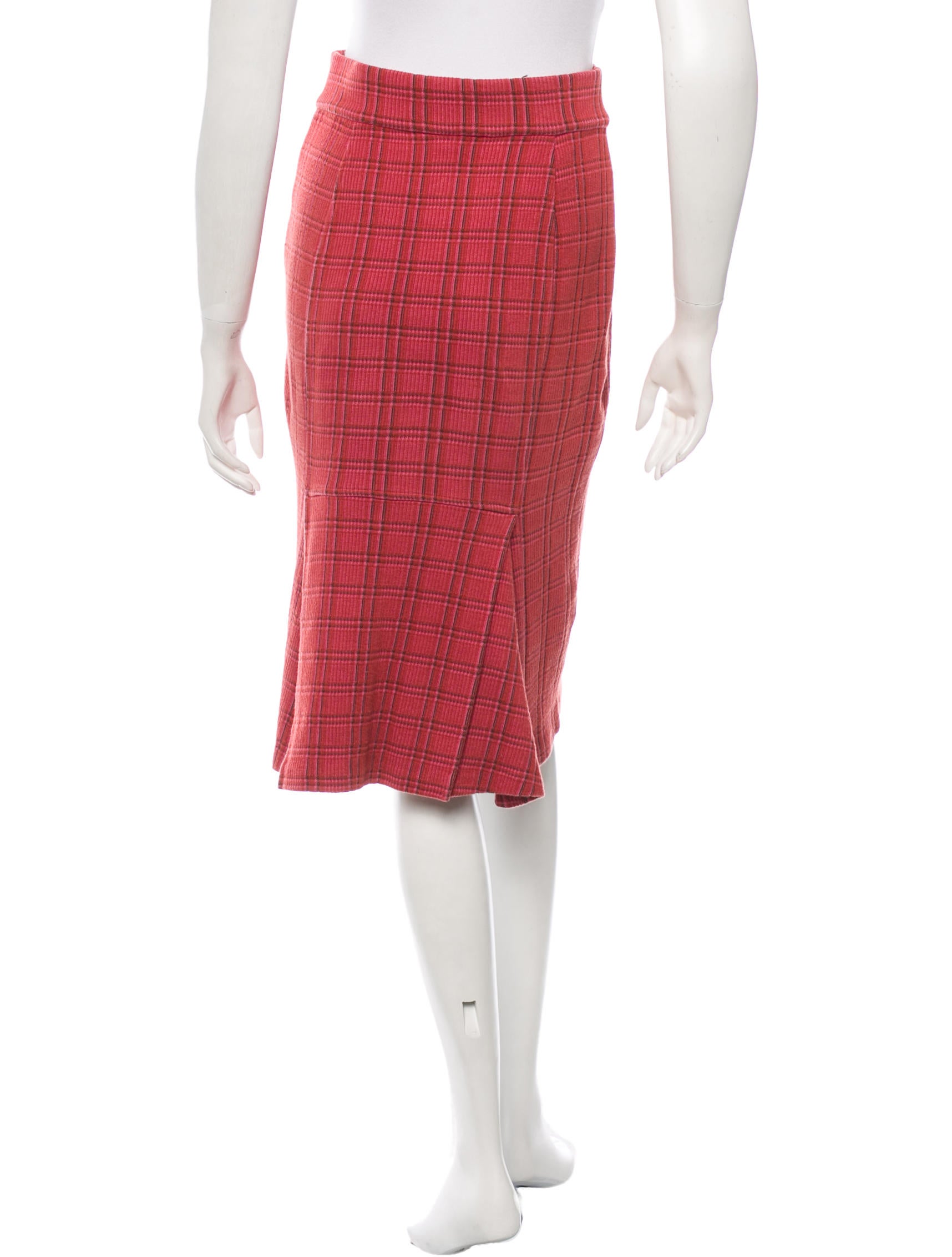Diane von Furstenberg Plaid KneeLength Skirt Clothing WDI57239 The RealReal