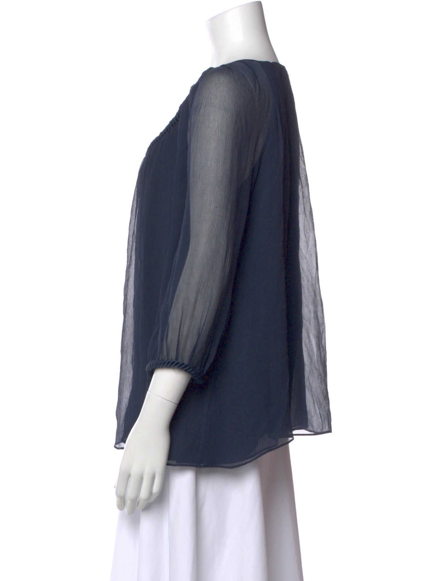 Diane von Furstenberg Silk Scoop Neck Blouse