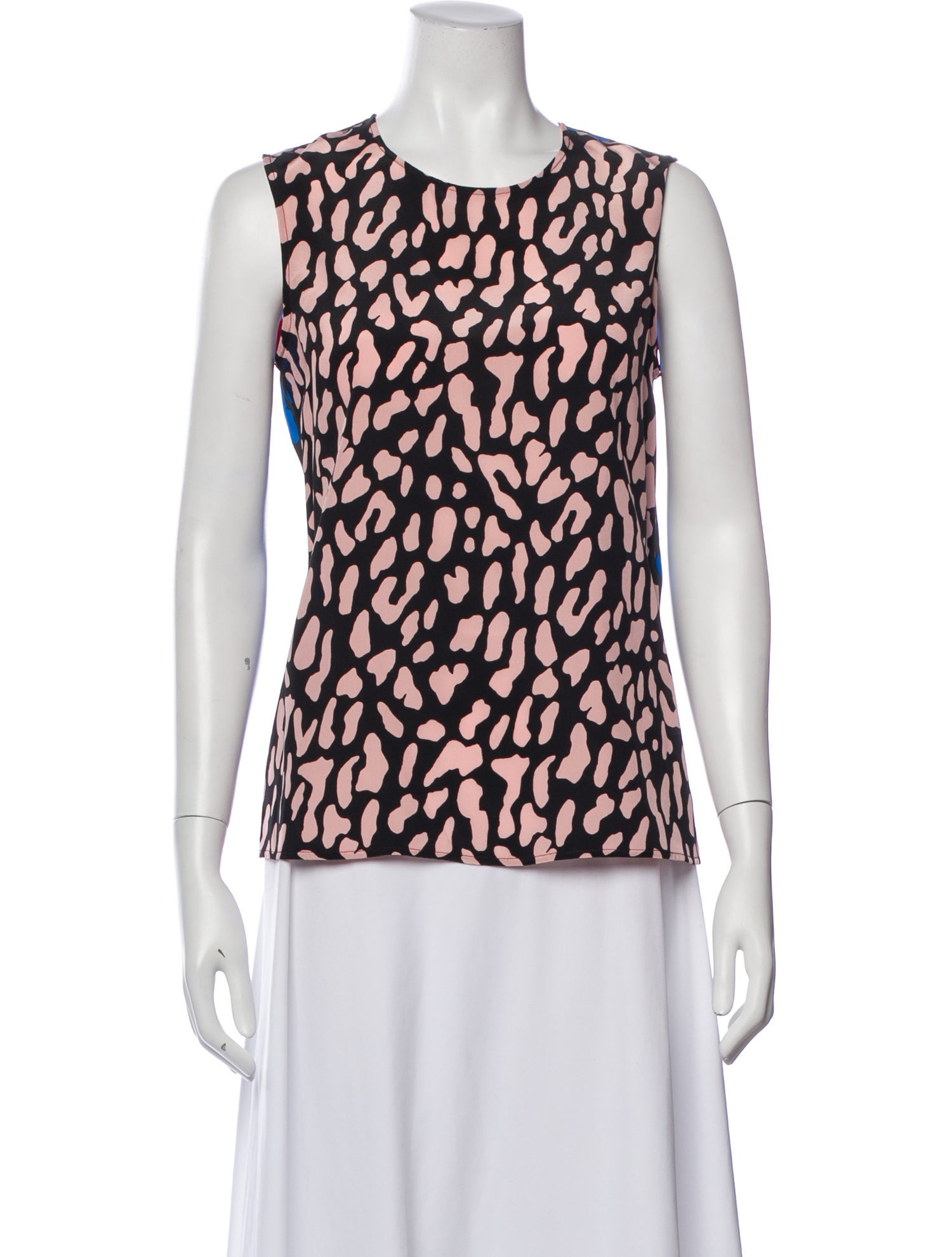 Diane von Furstenberg Silk Animal Print Top
