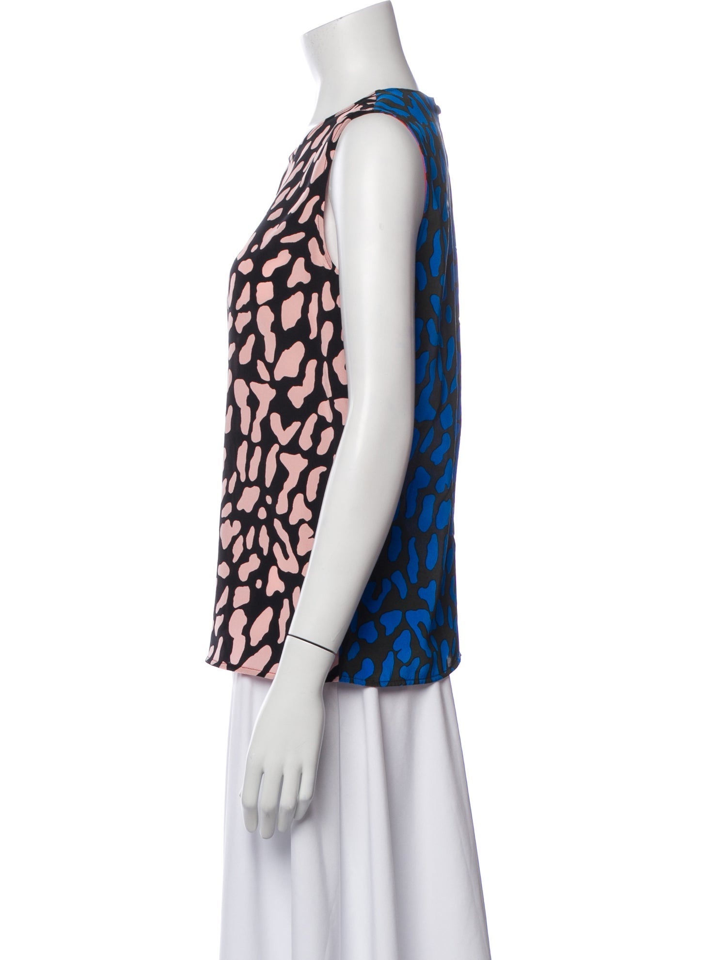 Diane von Furstenberg Silk Animal Print Top