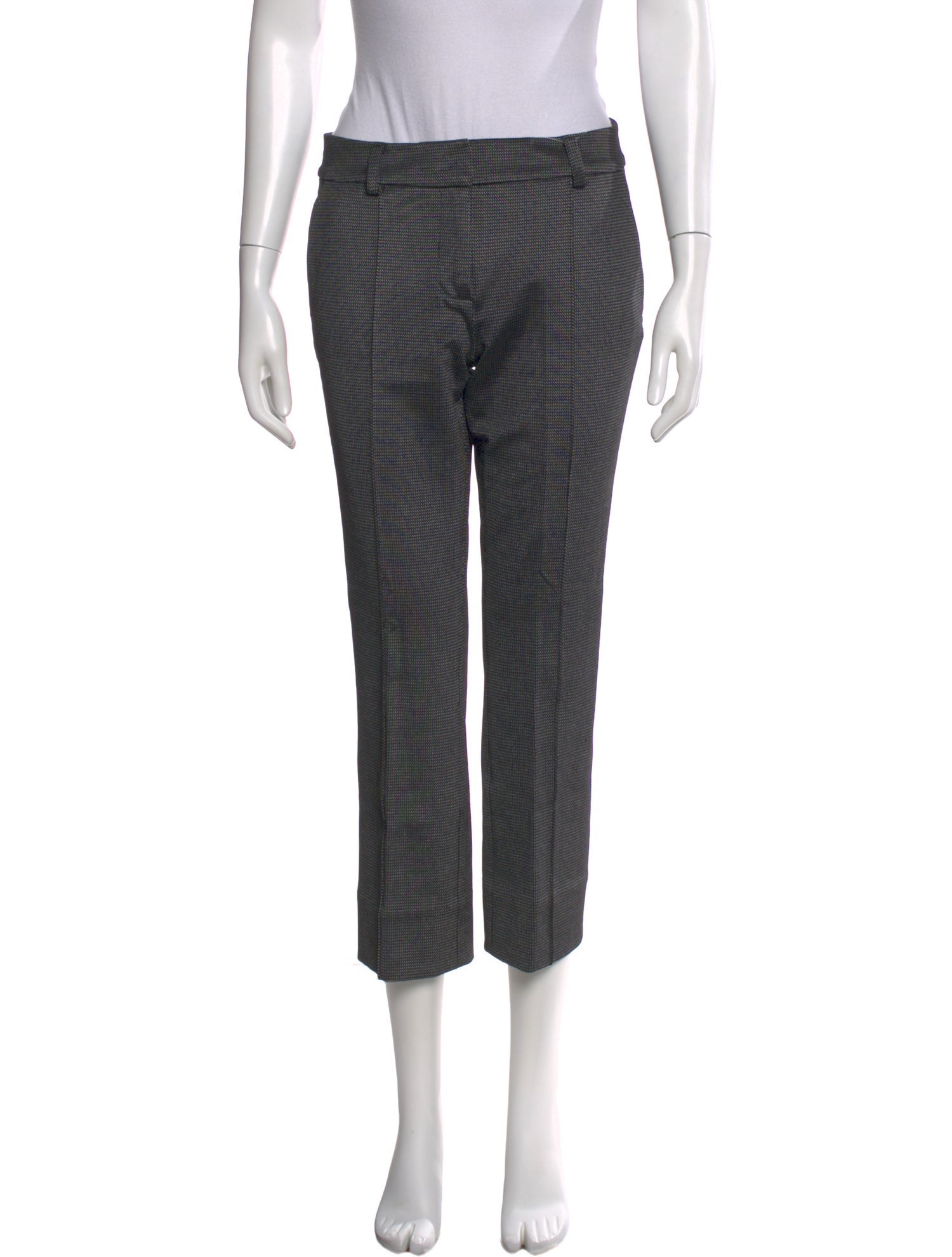 Diane von Furstenberg Plaid Print Straight Leg Pants