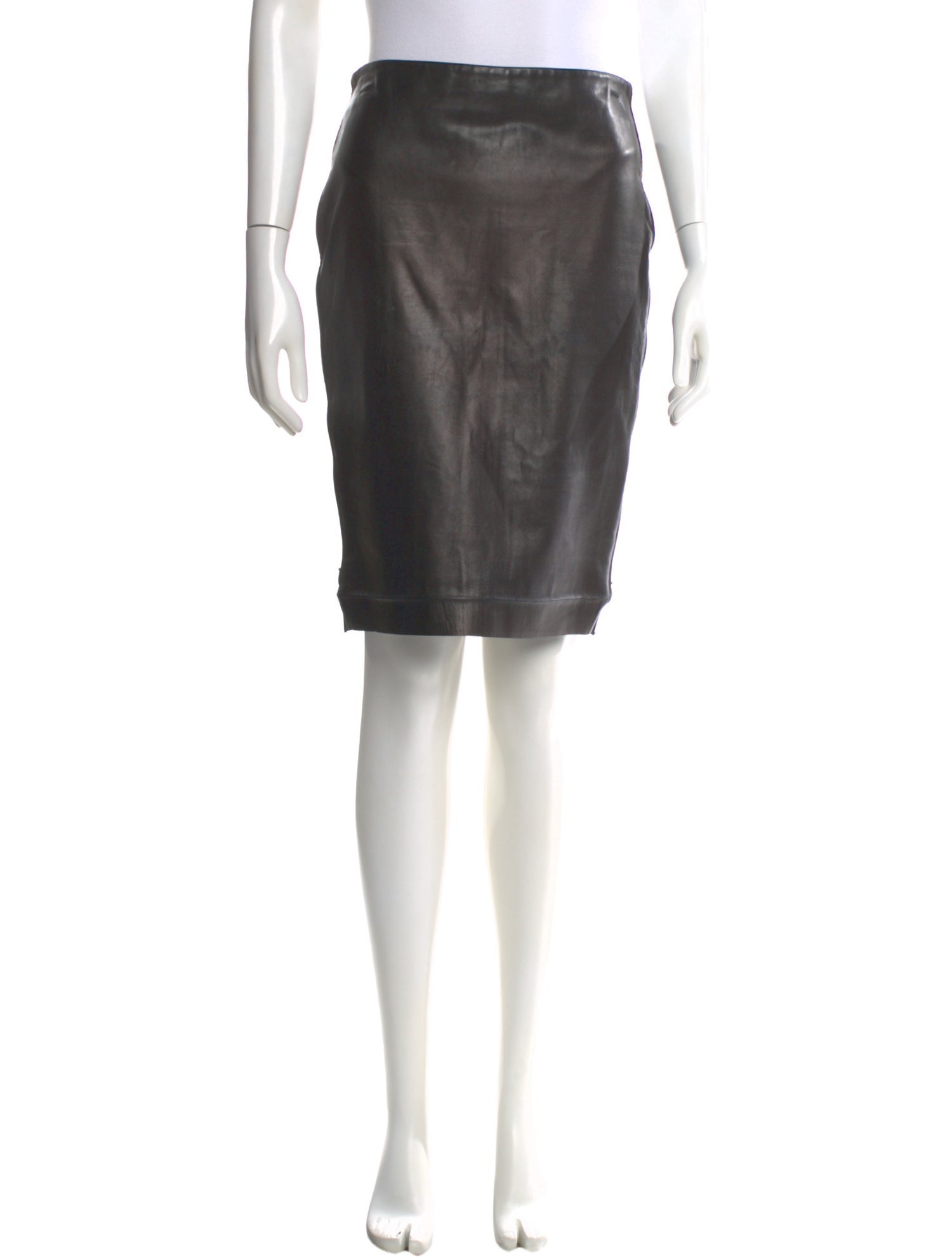 Diane von Furstenberg Leather Knee-Length Skirt