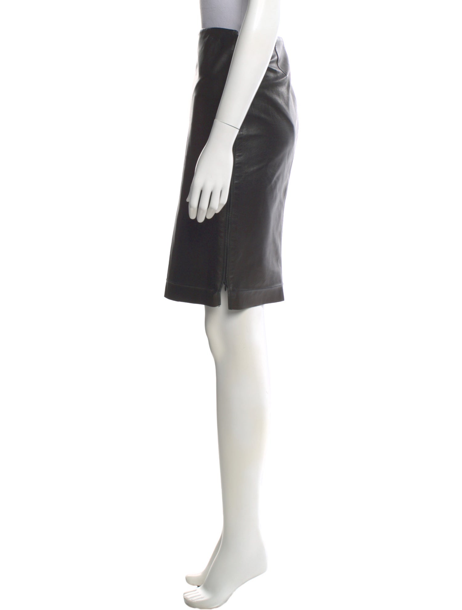 Diane von Furstenberg Leather Knee-Length Skirt