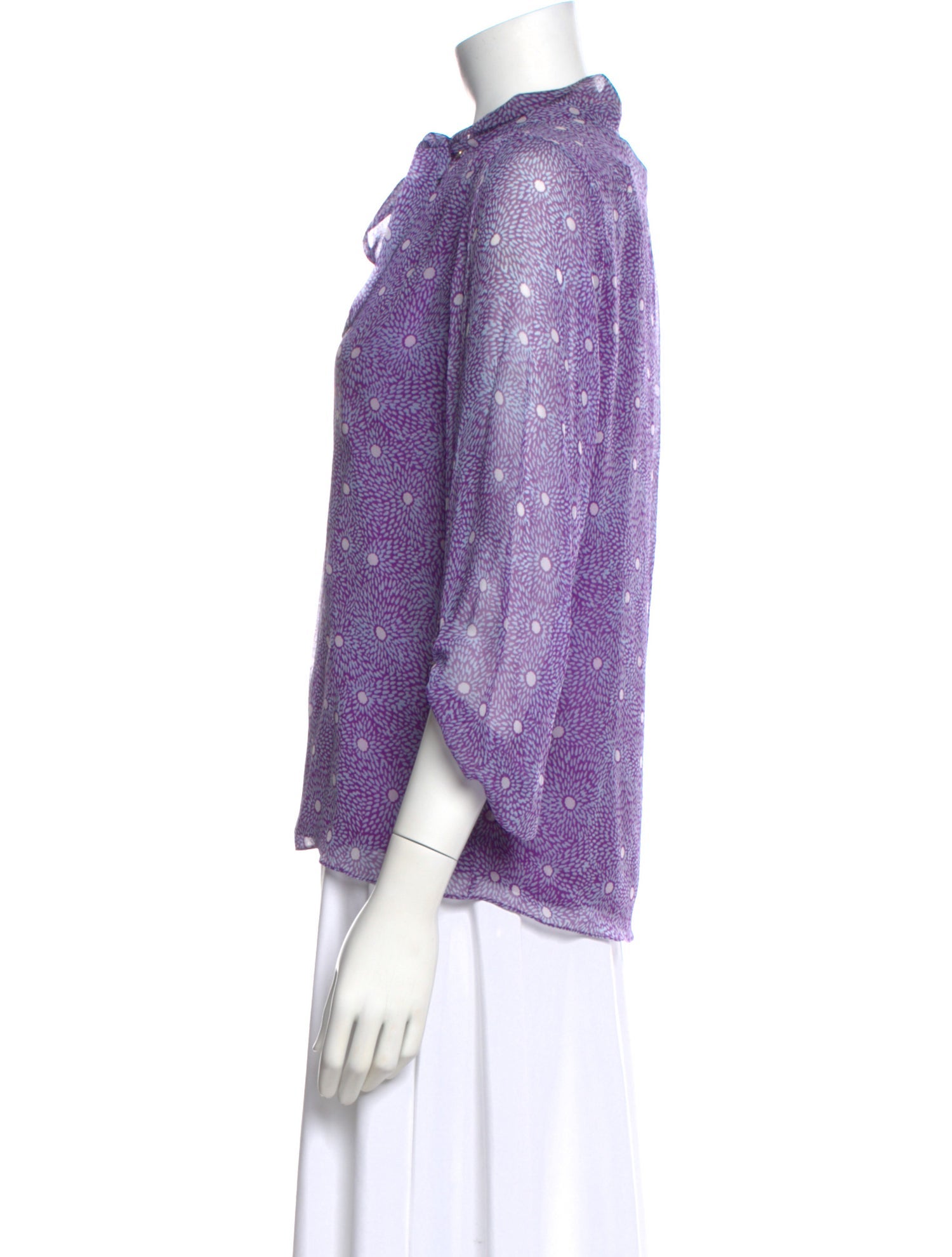 Diane von Furstenberg Silk Floral Print Blouse