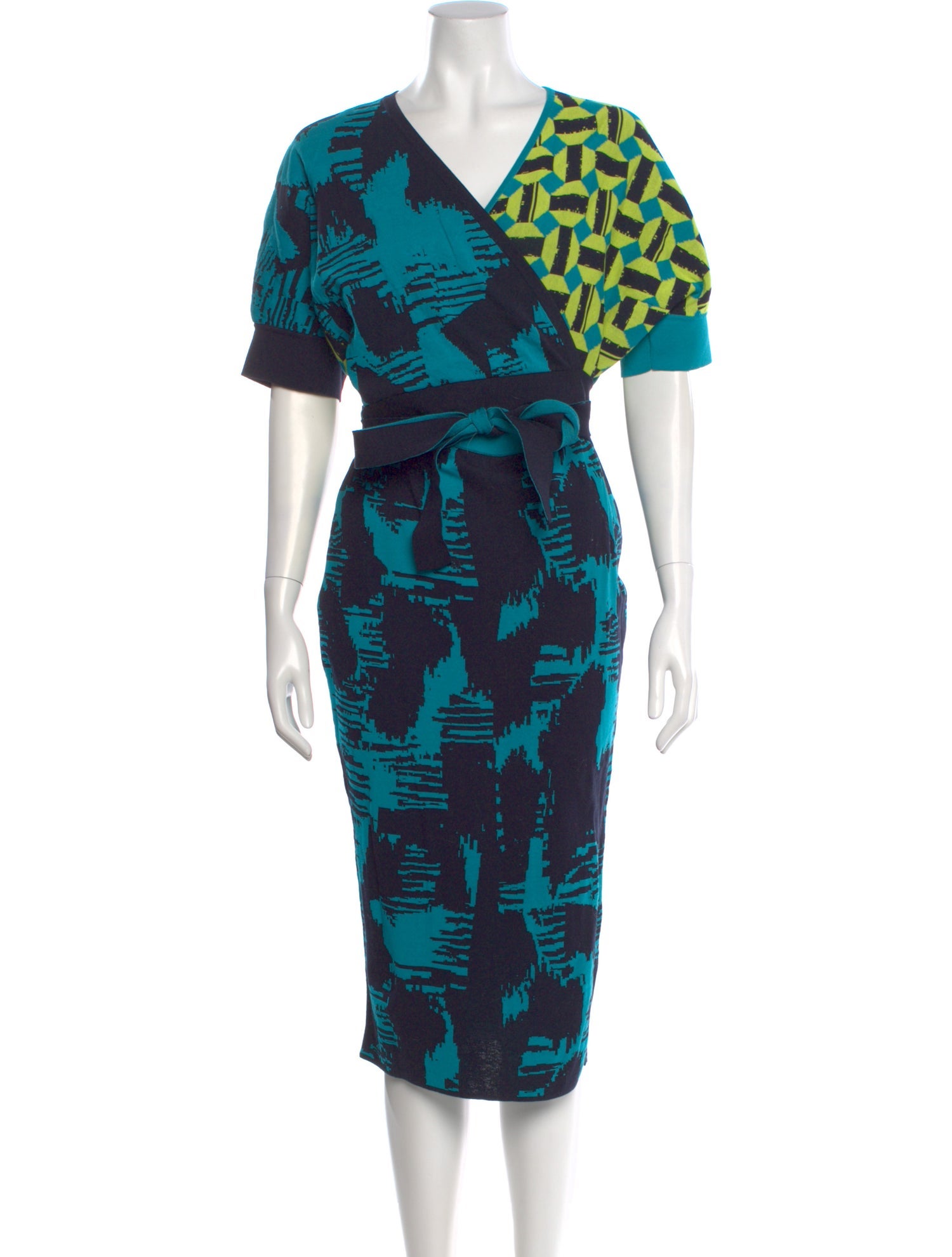 Diane von Furstenberg Printed Midi Length Dress w/ Tags