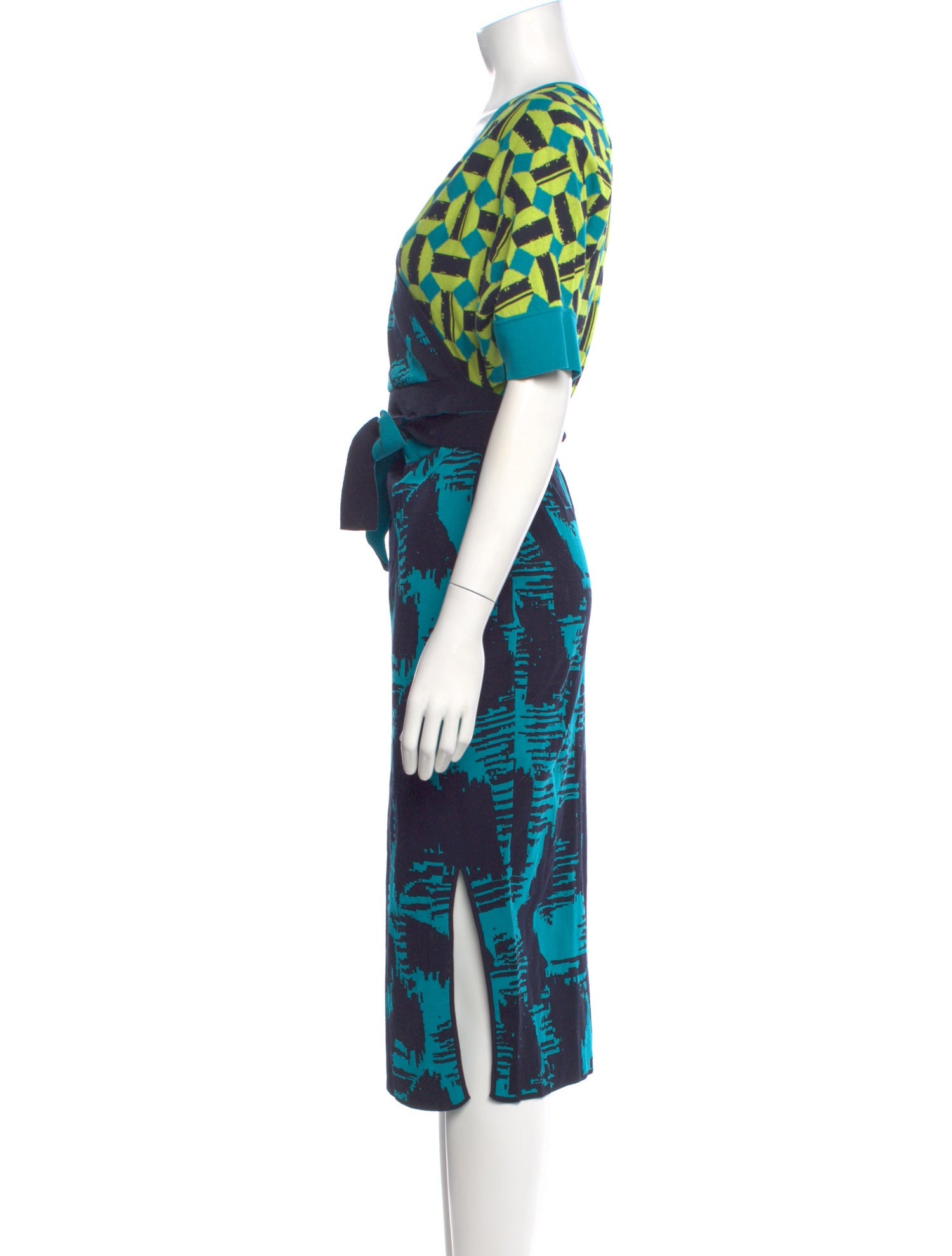 Diane von Furstenberg Printed Midi Length Dress w/ Tags