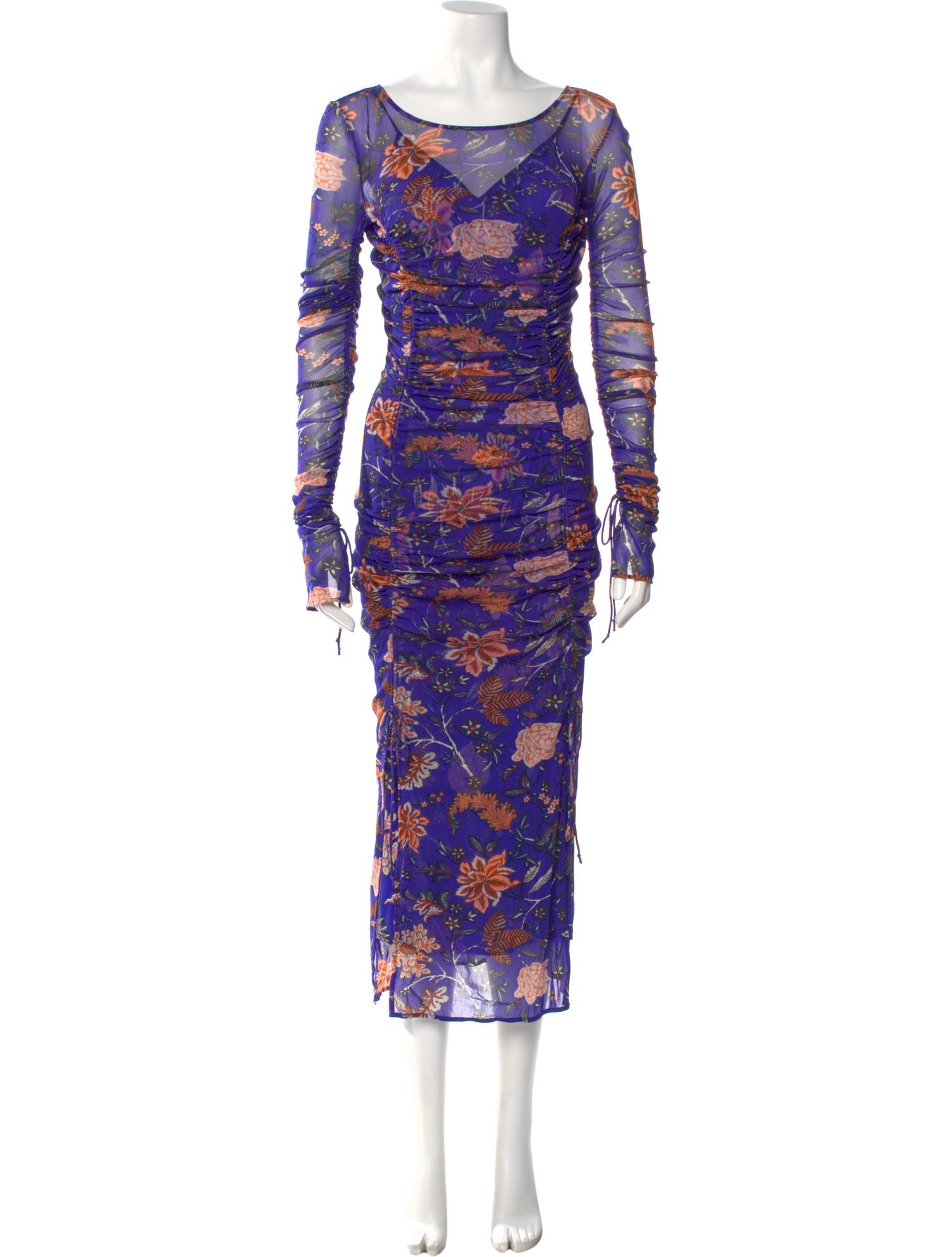 Diane von Furstenberg Floral Print Midi Length Dress