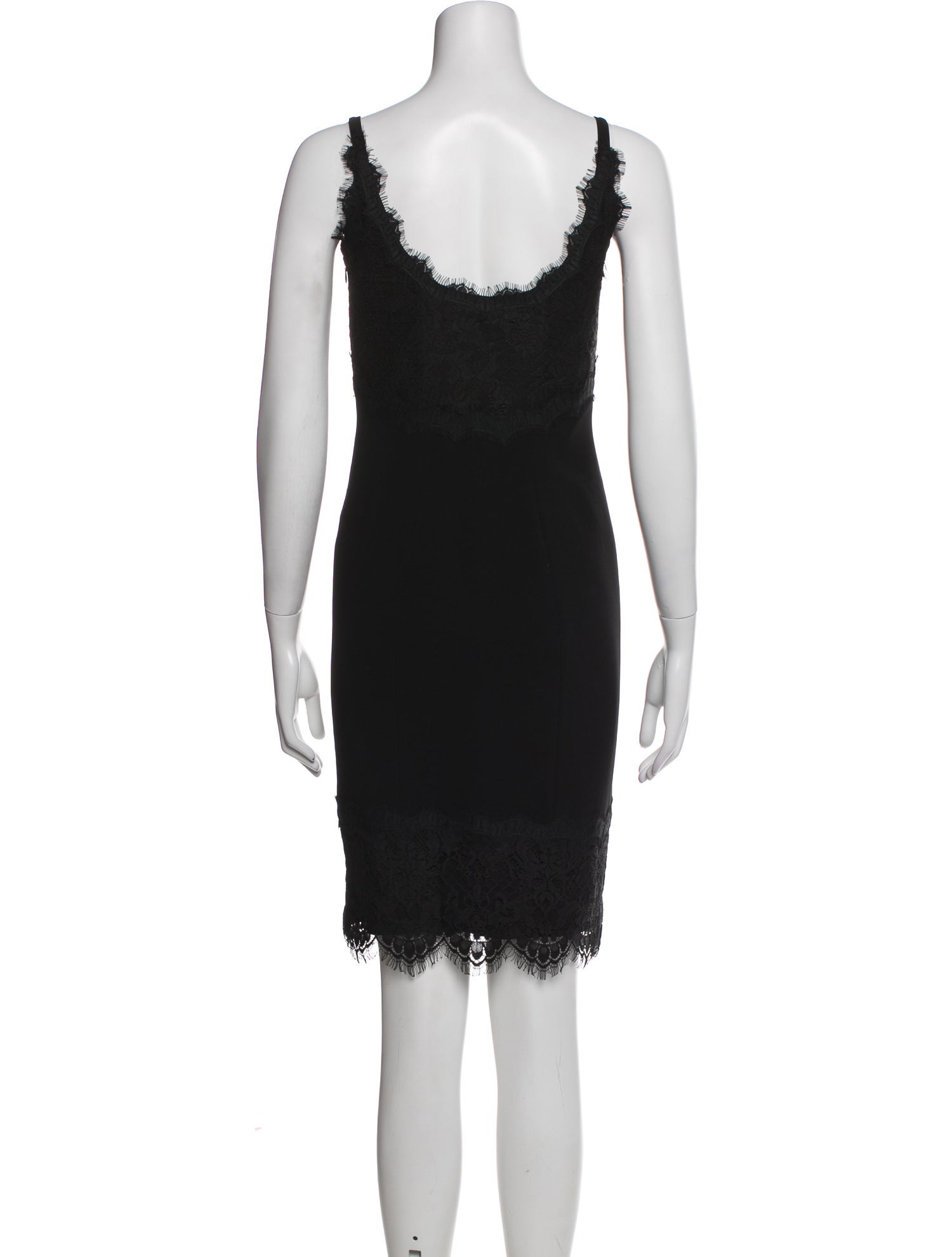 Diane von Furstenberg Lace Pattern Knee-Length Dress - Black Dresses,  Clothing - WDI577953 | The RealReal