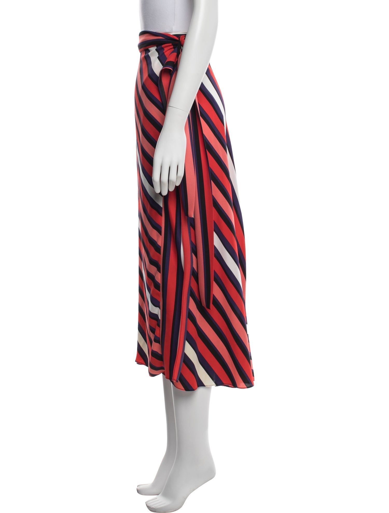 Diane von Furstenberg Striped Midi Length Skirt