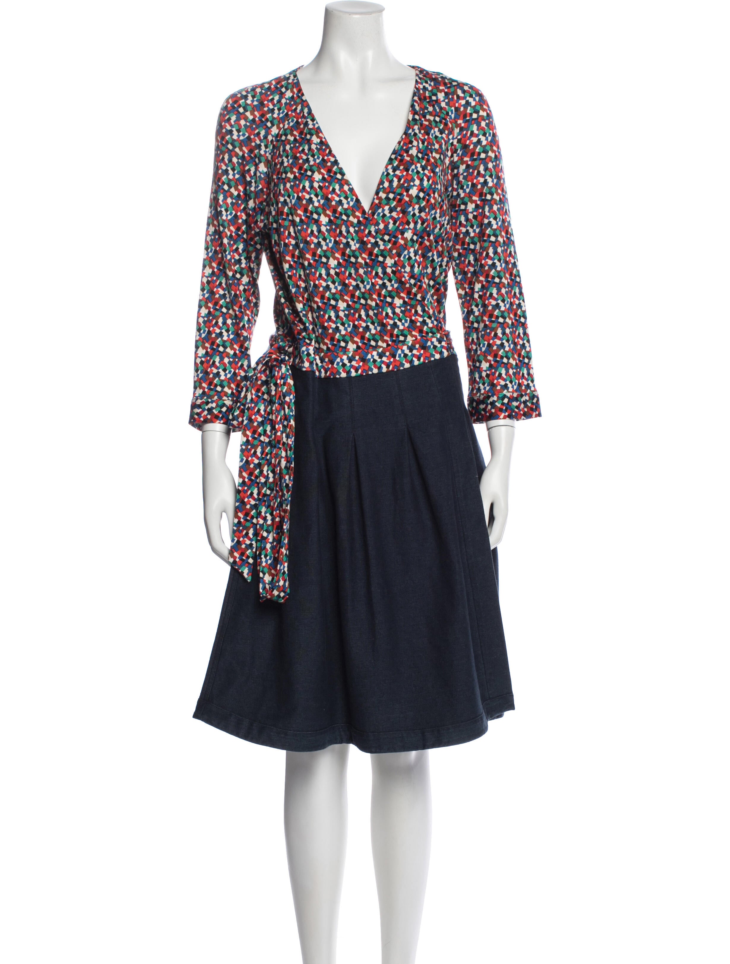 Diane von Furstenberg Printed Knee-Length Dress