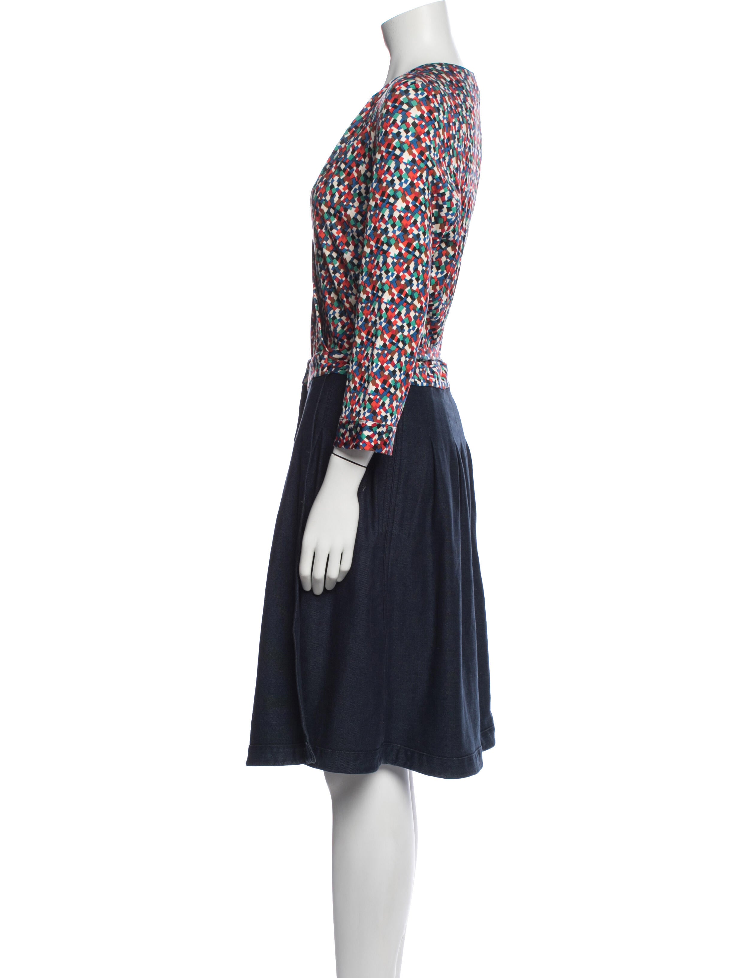 Diane von Furstenberg Printed Knee-Length Dress