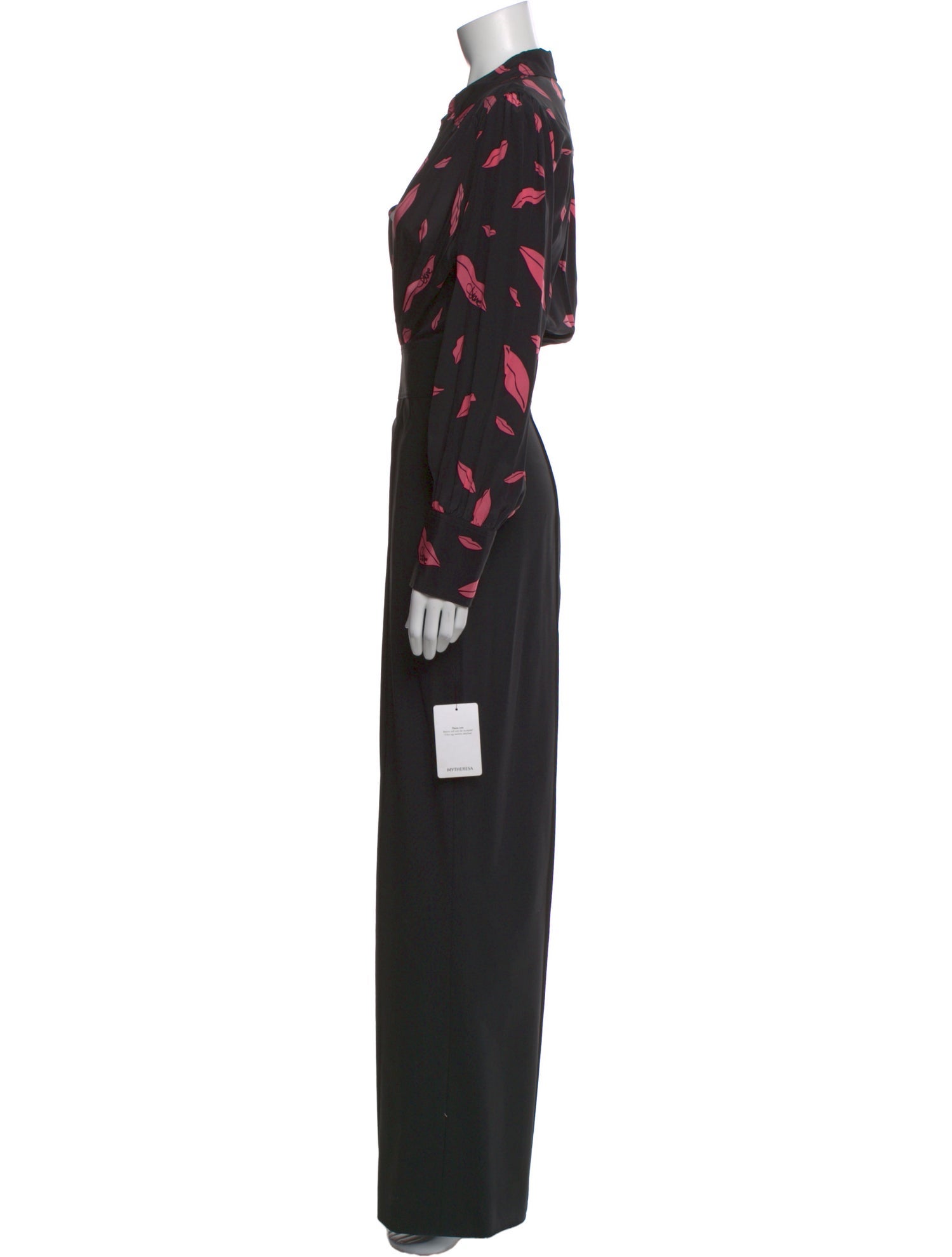Diane von Furstenberg Silk Graphic Print Jumpsuit