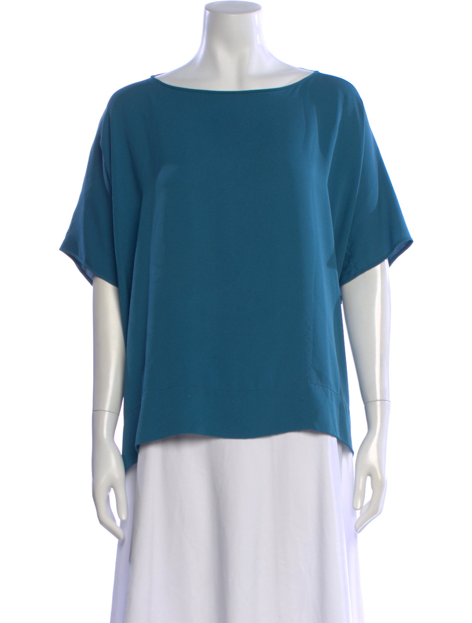 Diane von Furstenberg Silk Bateau Neckline Top