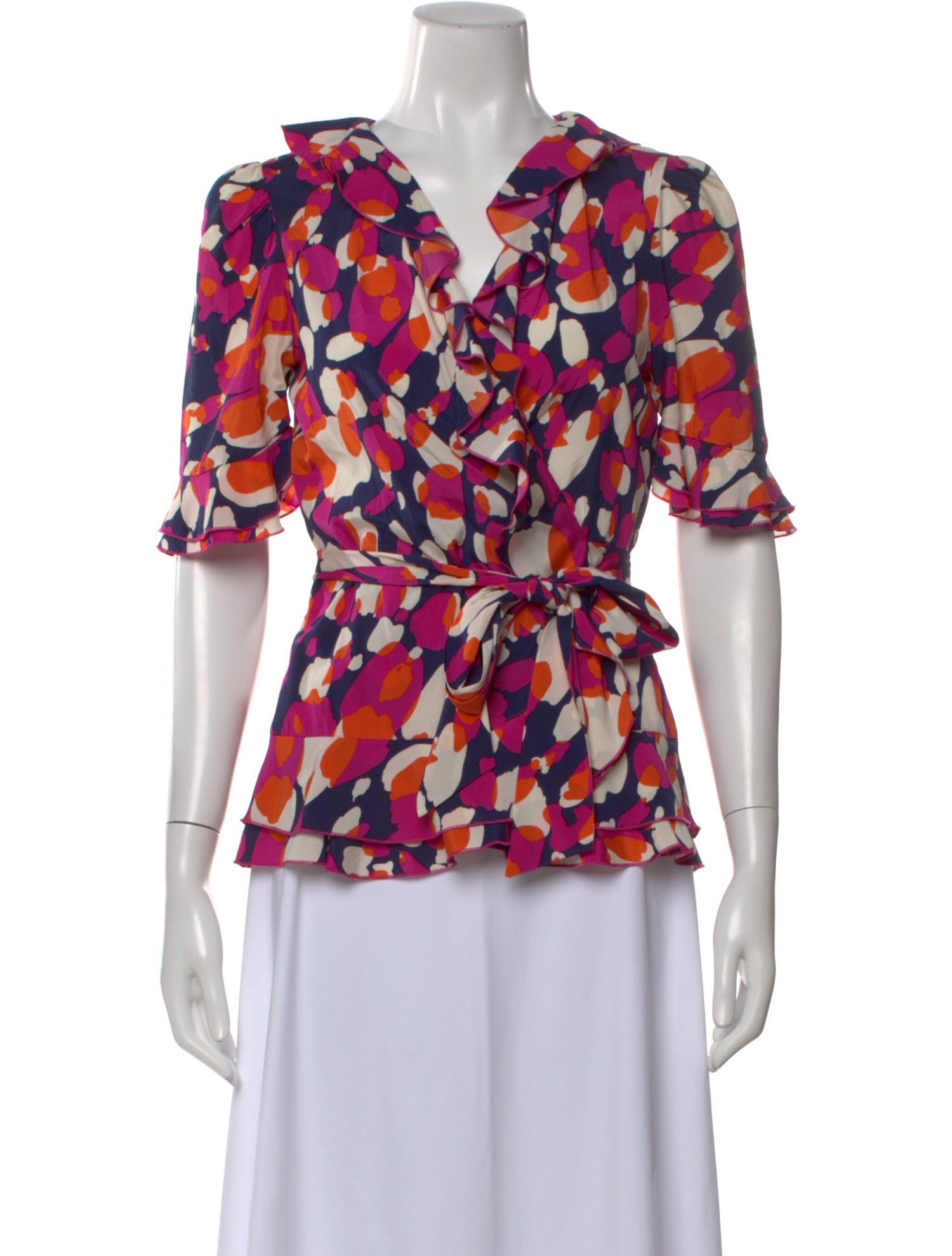Diane von Furstenberg Silk Printed Blouse
