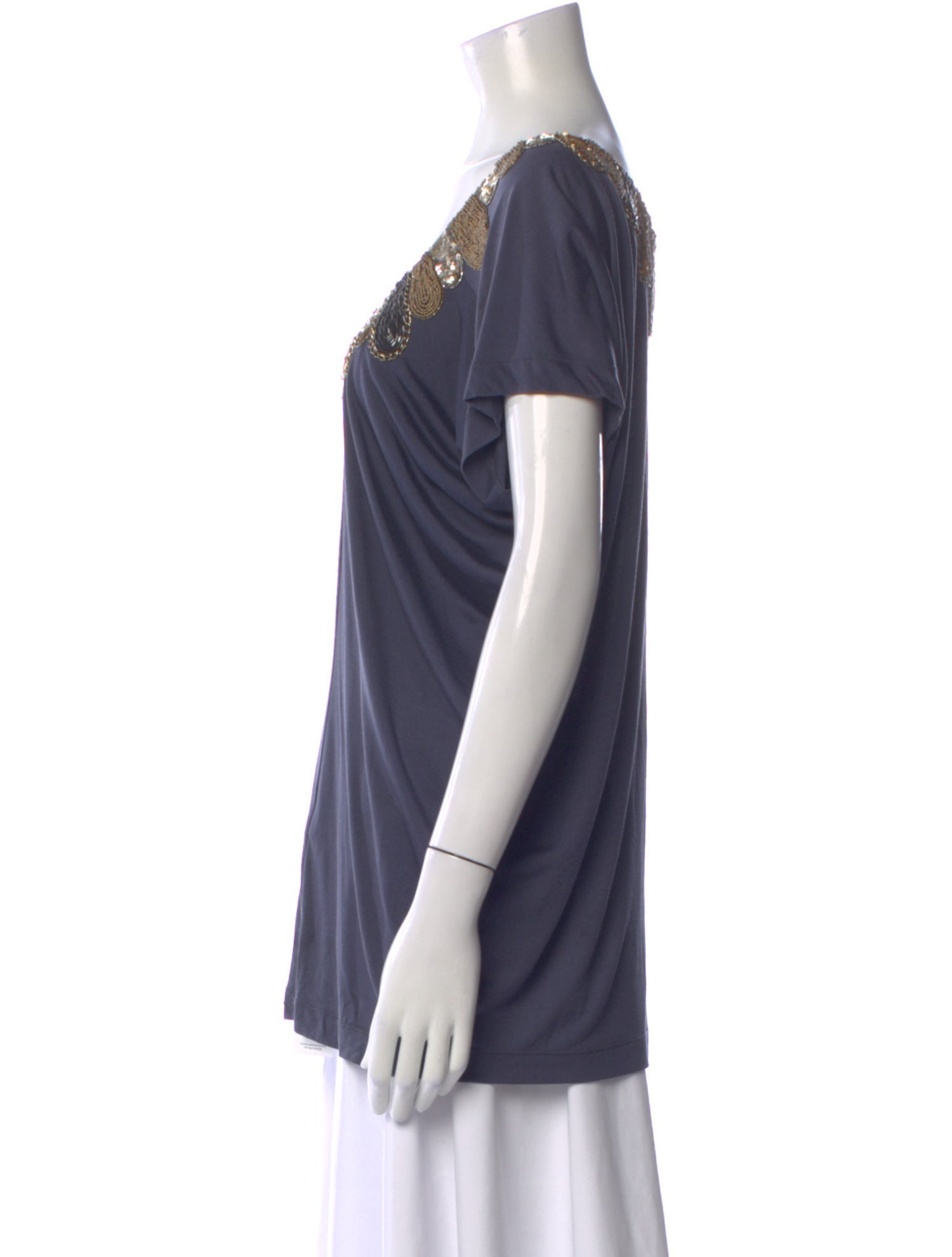 Diane von Furstenberg Silk Scoop Neck Top