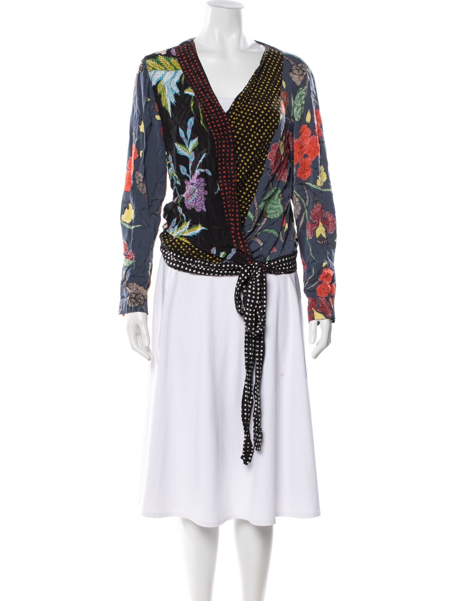 Diane von Furstenberg Silk Floral Print Blouse