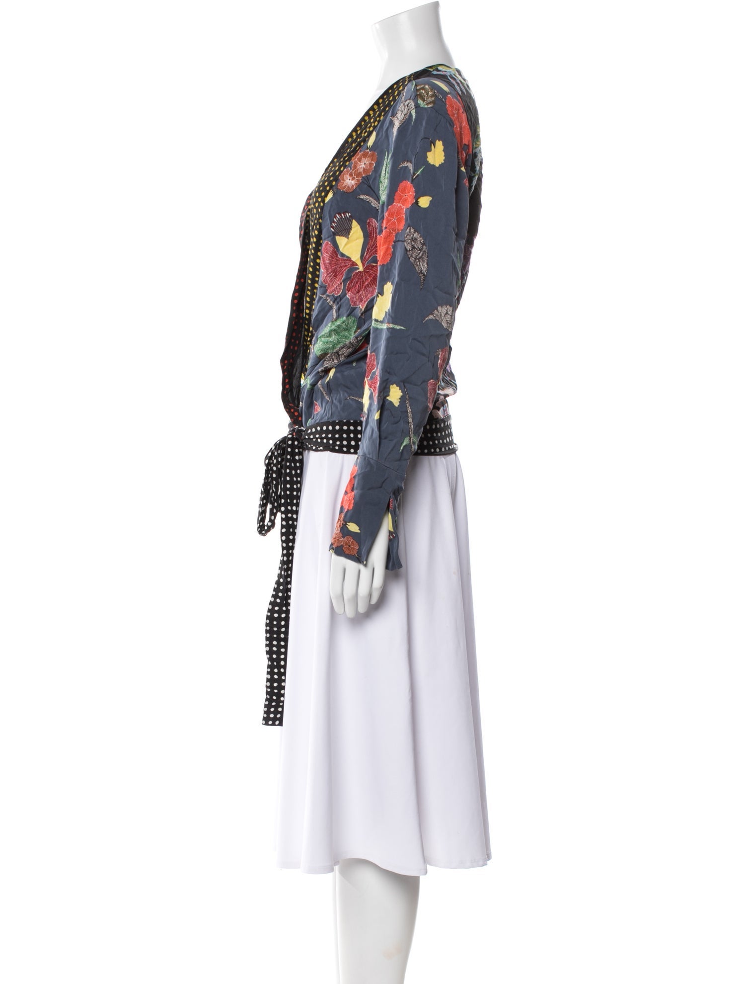 Diane von Furstenberg Silk Floral Print Blouse