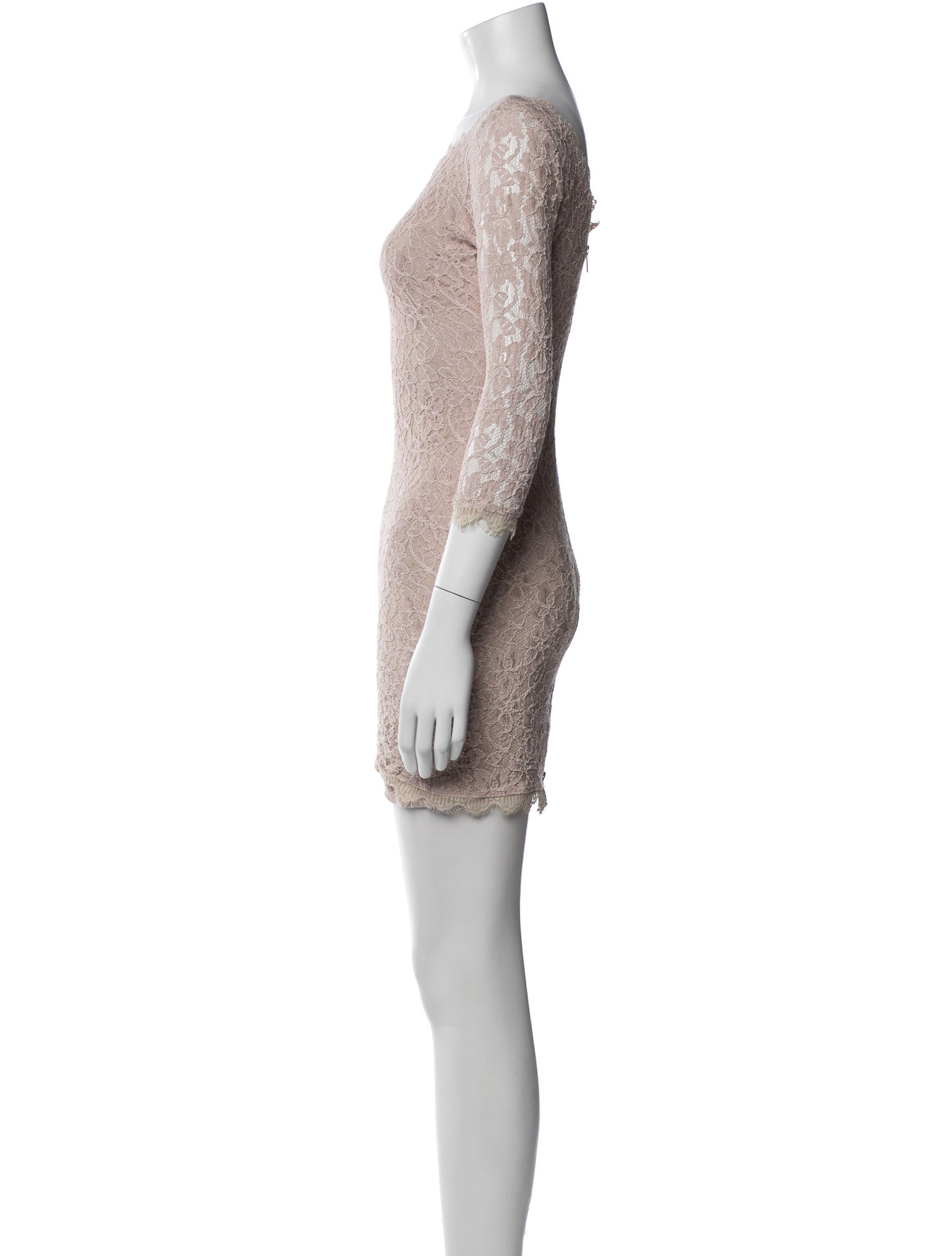 Diane von Furstenberg Lace Pattern Mini Dress