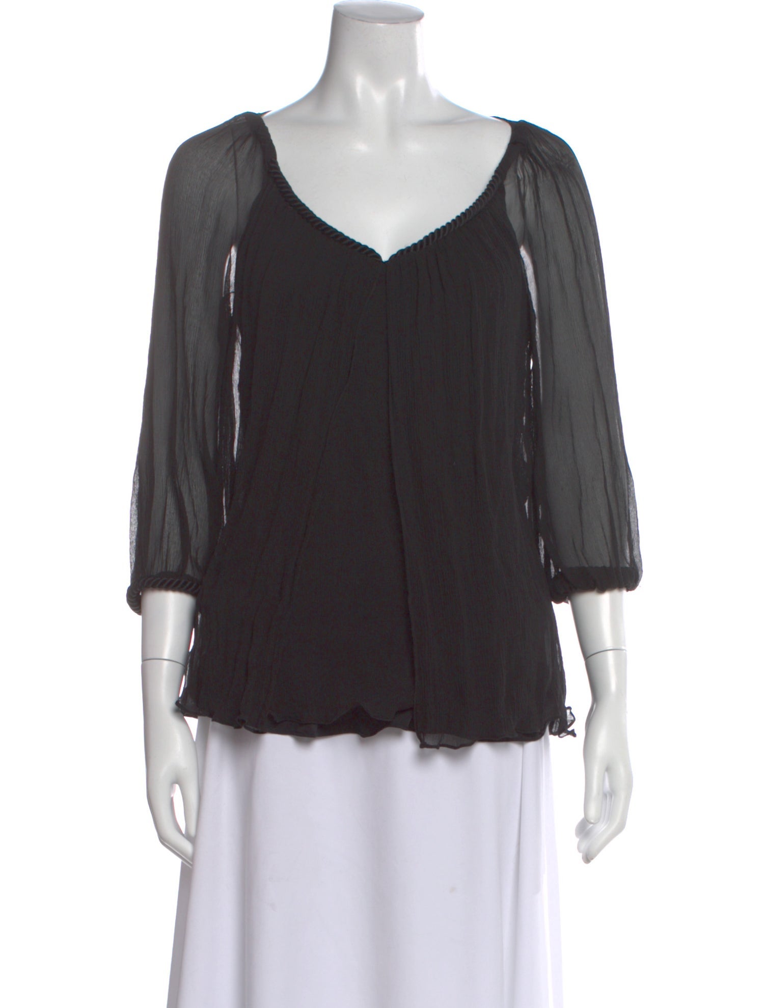Diane von Furstenberg Silk V-Neck Blouse