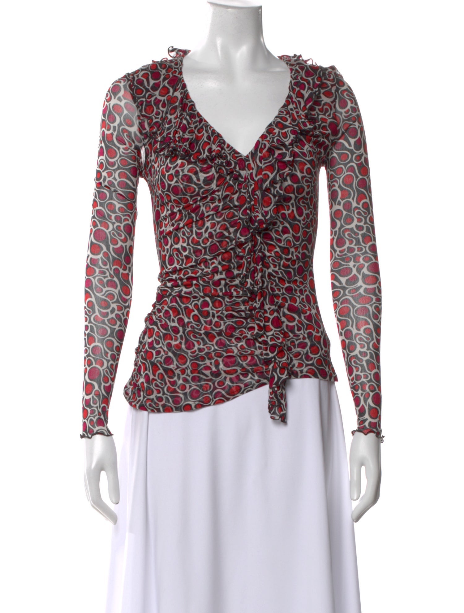 Diane von Furstenberg Silk Printed Blouse