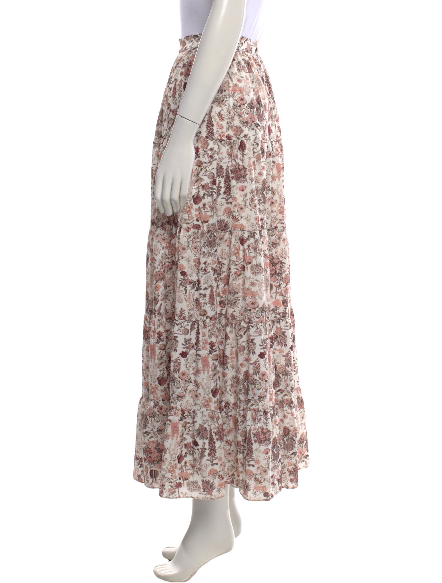 Diane von Furstenberg Floral Print Long Skirt