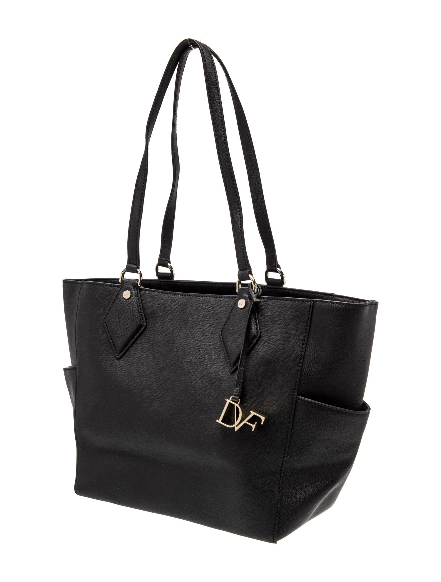 Diane von Furstenberg Leather Tote - Black Totes, Handbags