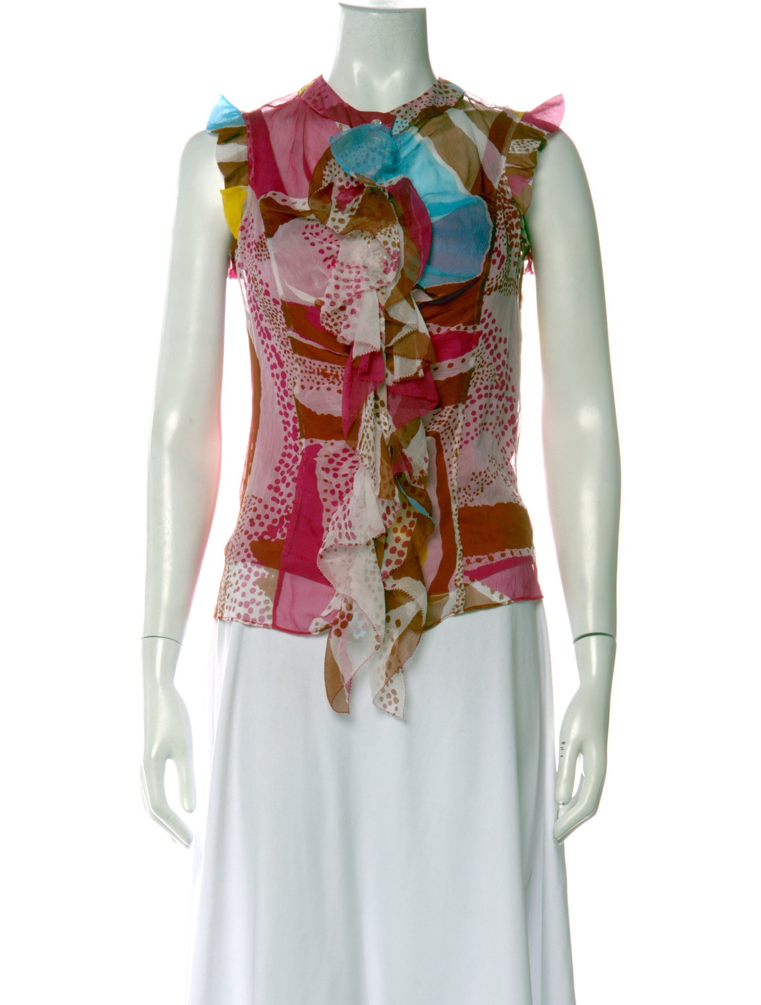 Diane von Furstenberg Silk Printed Blouse