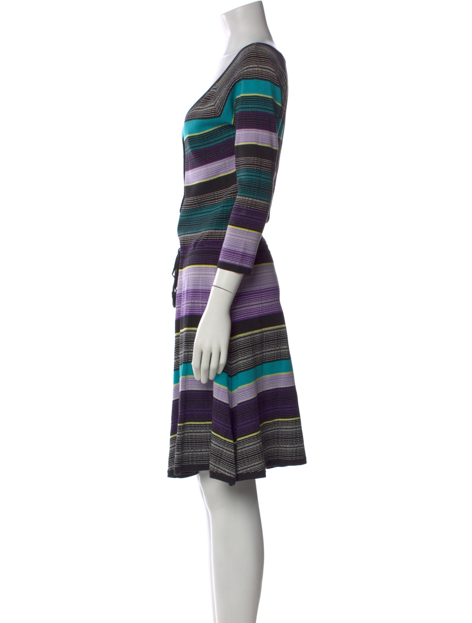 Diane von Furstenberg Striped Knee-Length Dress