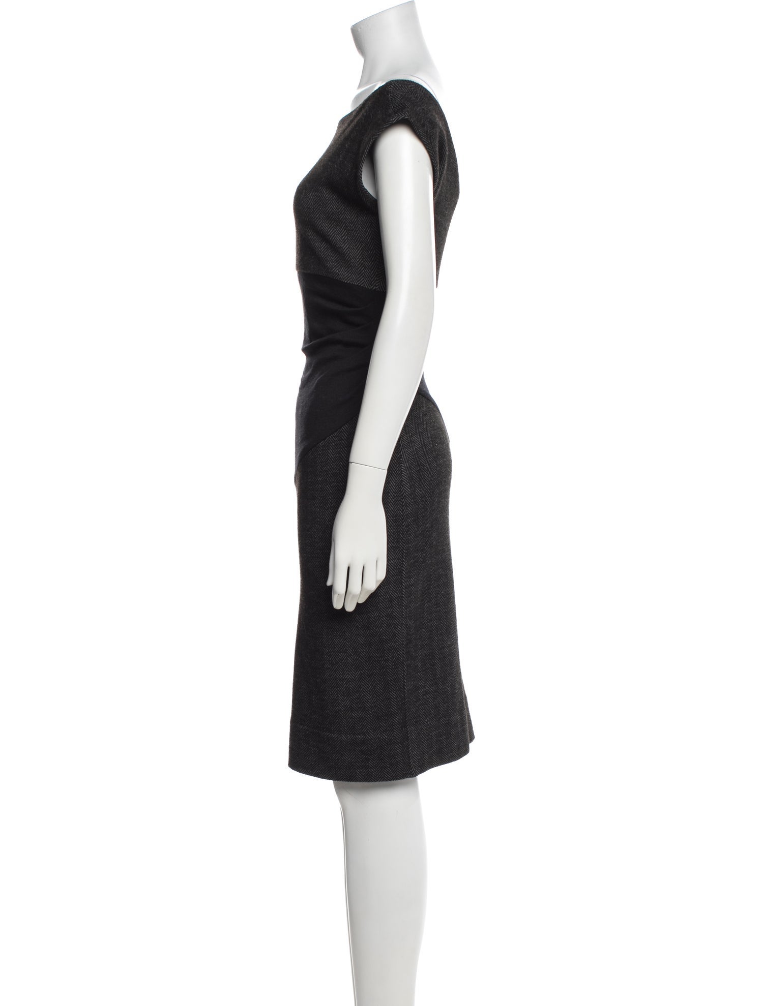 Diane von Furstenberg Tweed Pattern Knee-Length Dress