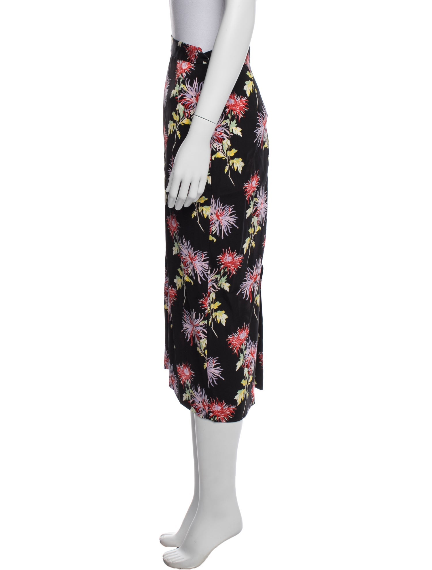 Diane von Furstenberg Floral Print Midi Length Skirt w/ Tags