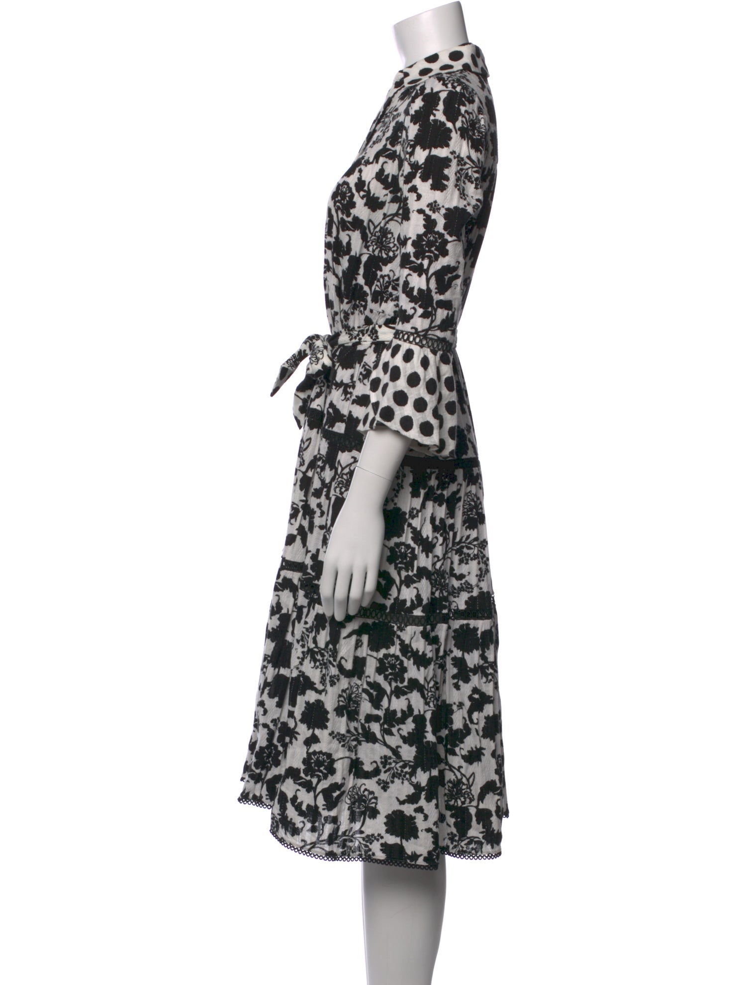 Diane von Furstenberg Floral Print Midi Length Dress